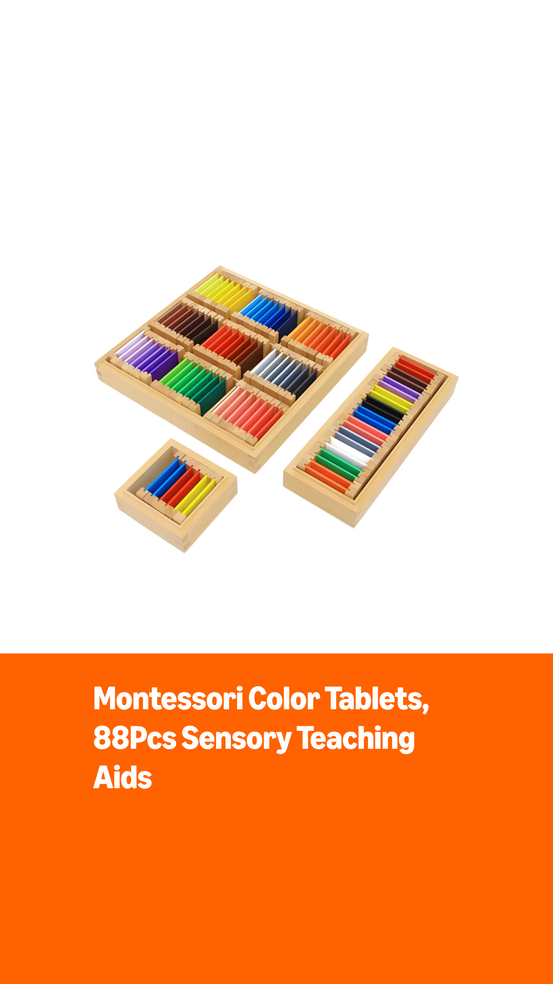 Montessori Sensorial Materials Color Tablets,88Pcs Professional