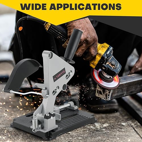 Miniatura 6 de Soporte para amoladora angular  Soporte de amoladora angular de 45 grados con mango deslizante, base de hierro fundido para amoladora angular de