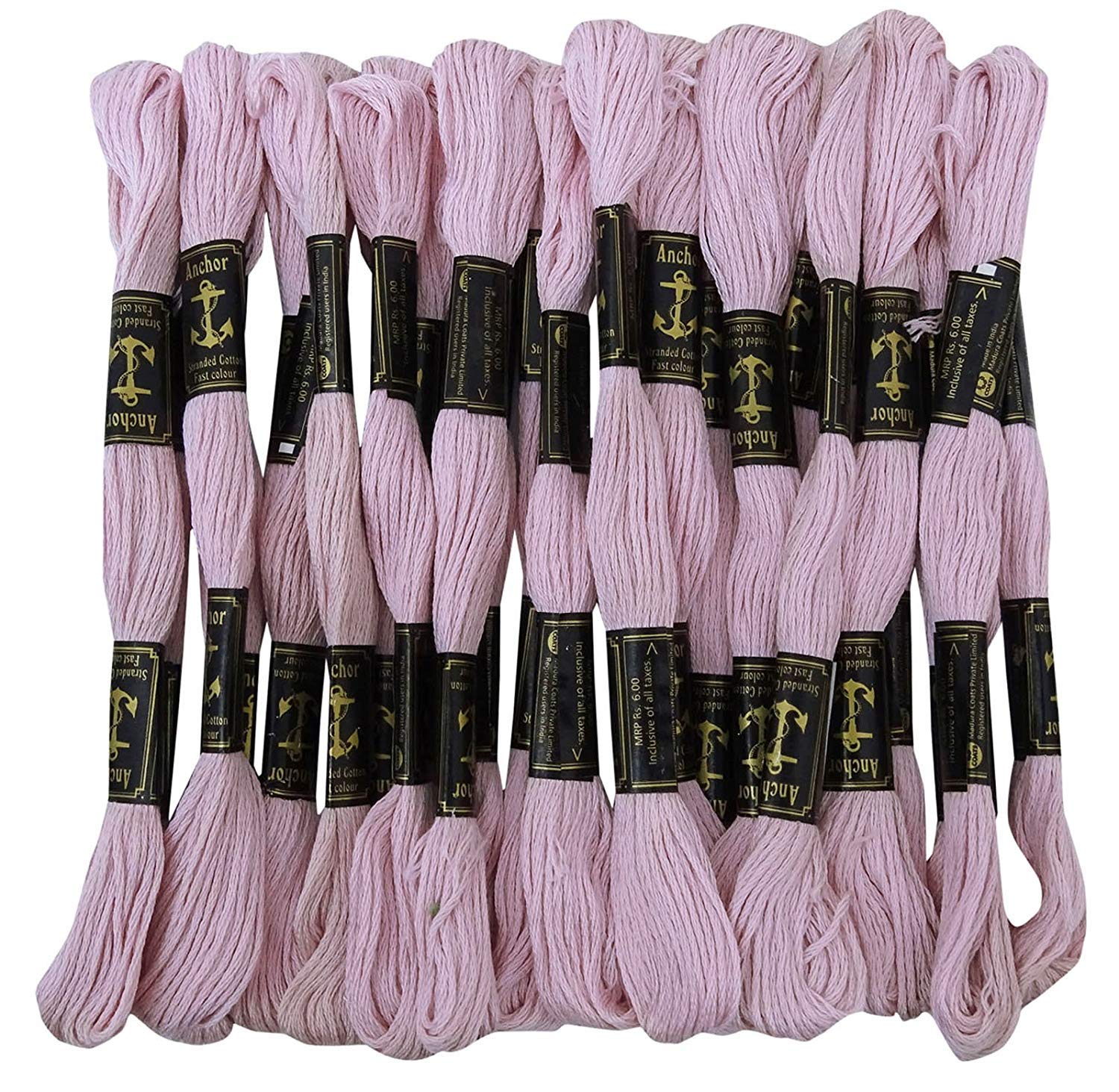 Anchor Cross Stich/Long Stich Embroidery Cotton Threads, Pack of 10, 8 Mt Each Skeins (Light Lavender)-image-35