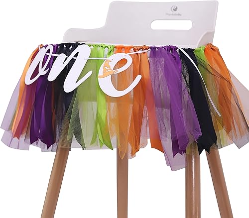 Miniatura 9 de Cartel para silla alta de Halloween, decoración espeluznante, fondo de fotos de primer cumpleaños, pancarta de cumpleaños de calabaza, guirnalda de