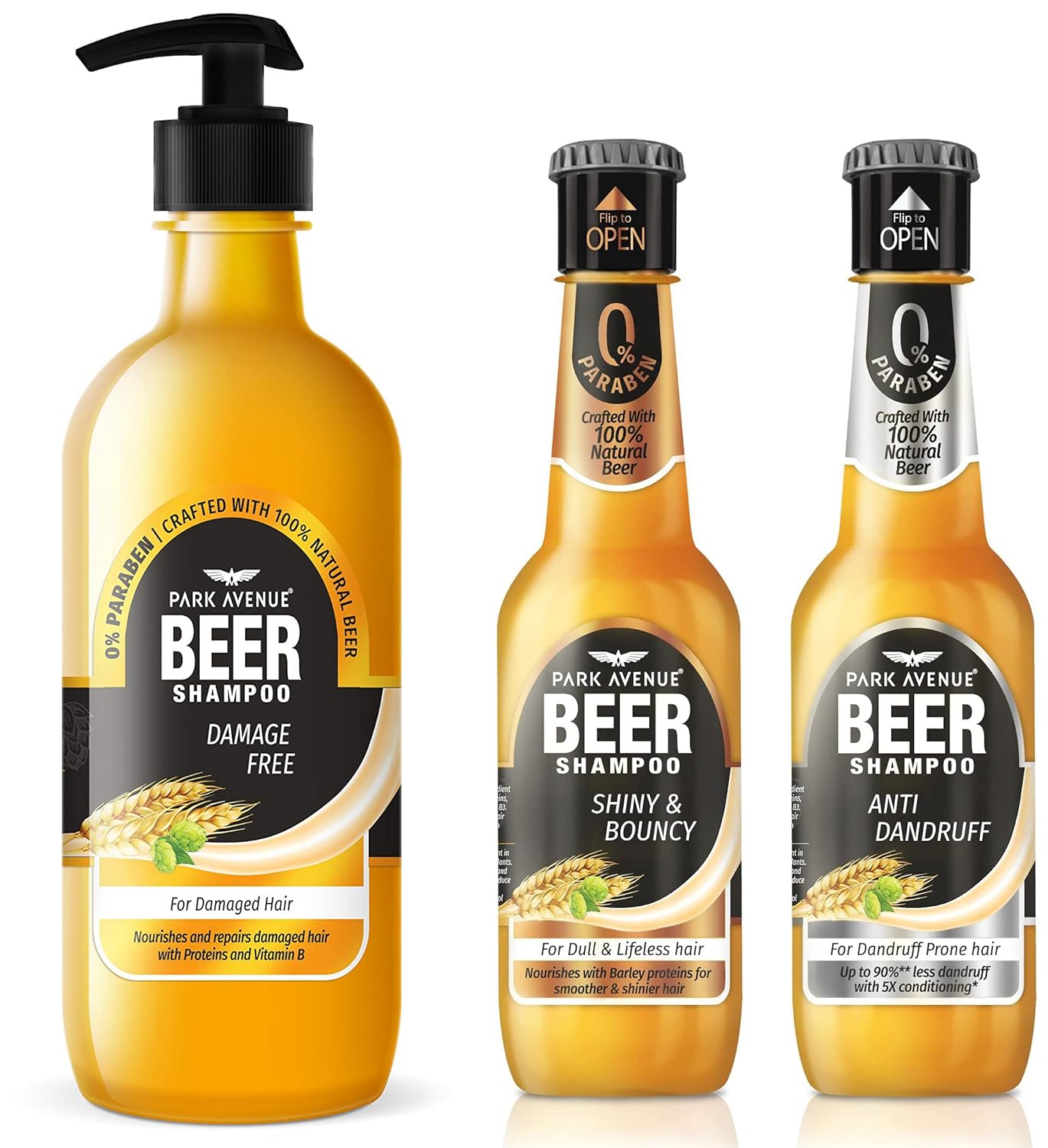 Park Avenue Beer shampoo for Damage Free hair, 650ml & Park Avenue Beer