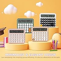 Vista 5 de Calculadora de escritorio con interruptor mecánico, pantalla LCD grande de 12 dígitos, botón grande, sueño automático, funciona