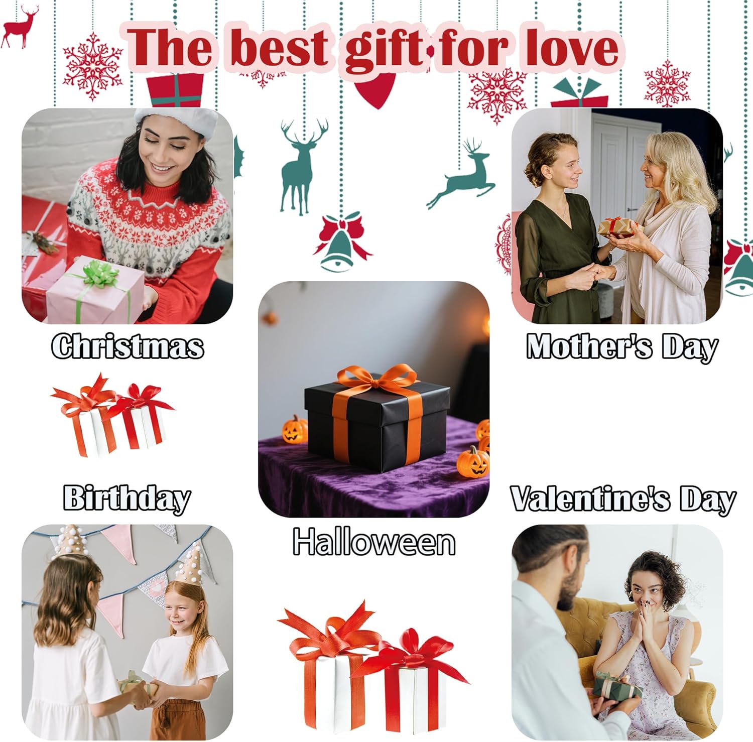 Stained Glass Window Hanging Red Rose 6.3" - Suncatcher Door Garden Sun Catcher Decor Birthday Valentine's Day Christmas for Men Woman Boy Kids Mom Nana Grandma - Image 7