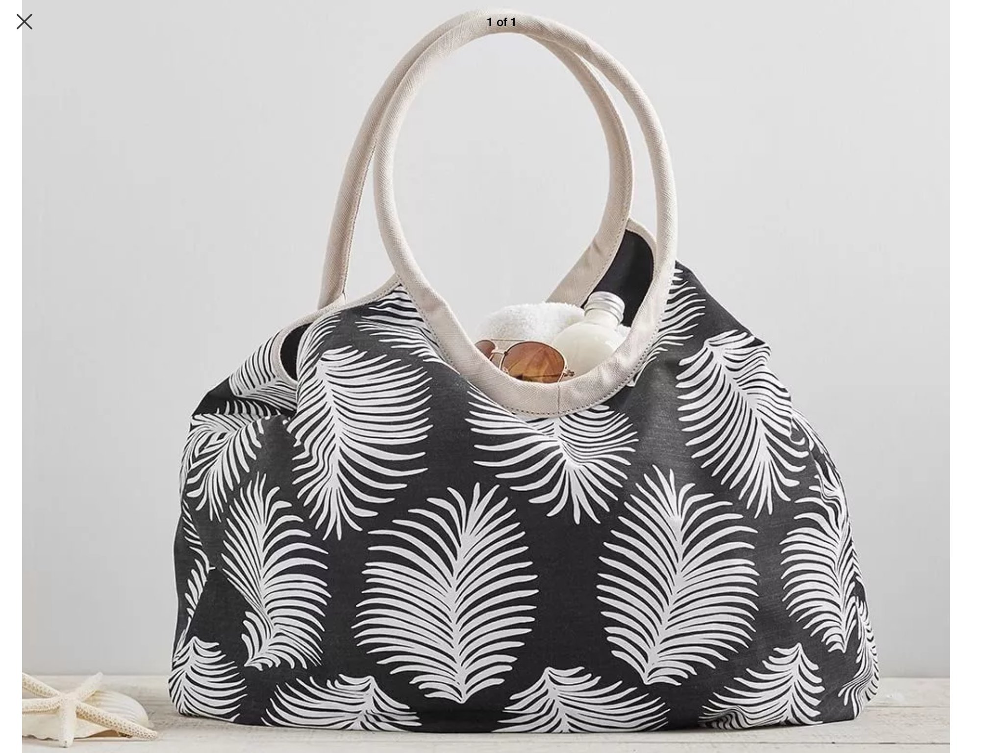 palm leaf beach bag
