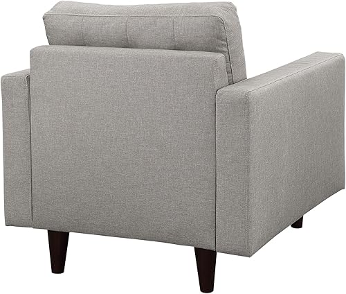 Miniatura 77 de Modway Sofá biplaza Empress en tela tapizada moderna de mediados de siglo, gris Gris,Laguna,Gris,claro,Celeste,verde azulado,Beige,Atomic Rojo