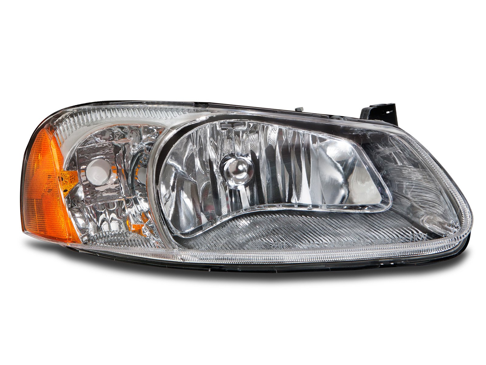 HEADLIGHTSDEPOT Chrome Housing Halogen Headlight Compatible with Chrysler Dodge Sebring Stratus 4-Door Sedan/Convertible Includes Right Passenger Side Headlamp