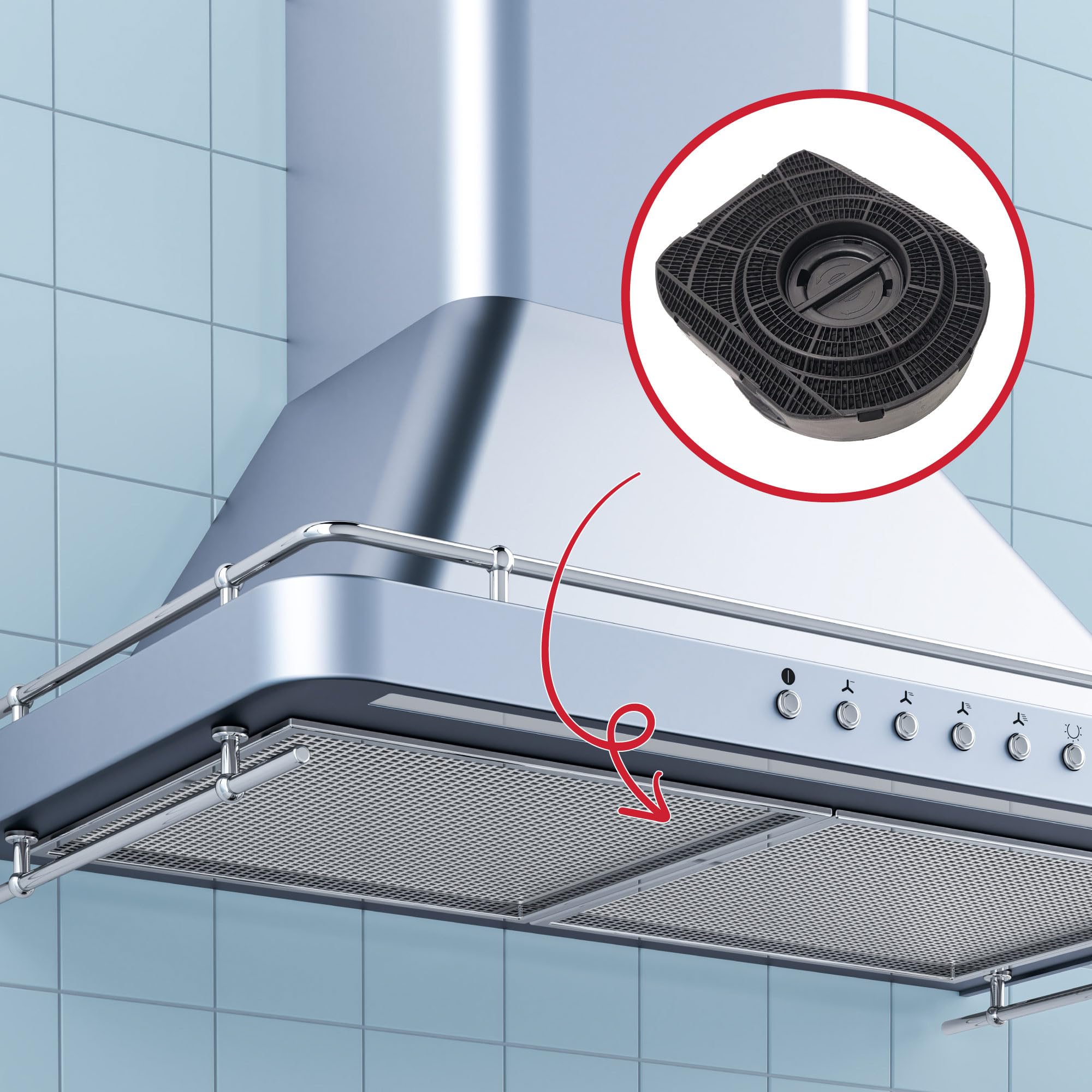 Alapure Koolstoffilter geschikt voor Whirlpool Type 200 | DKF42 | CHF200/1