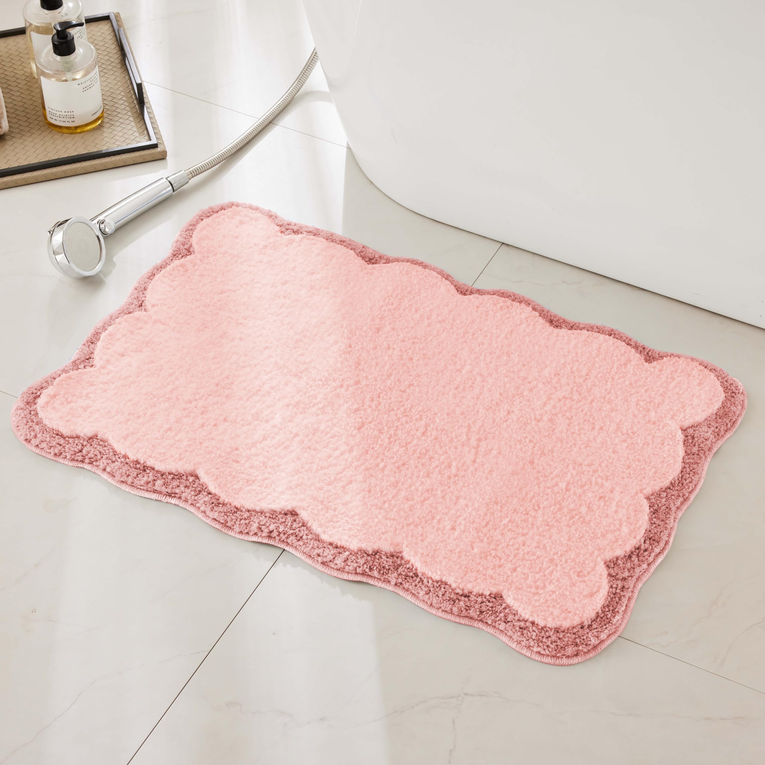 Amazon.com: Ohocut Luxury Microfiber Bathroom Rugs, Pink Coral ...