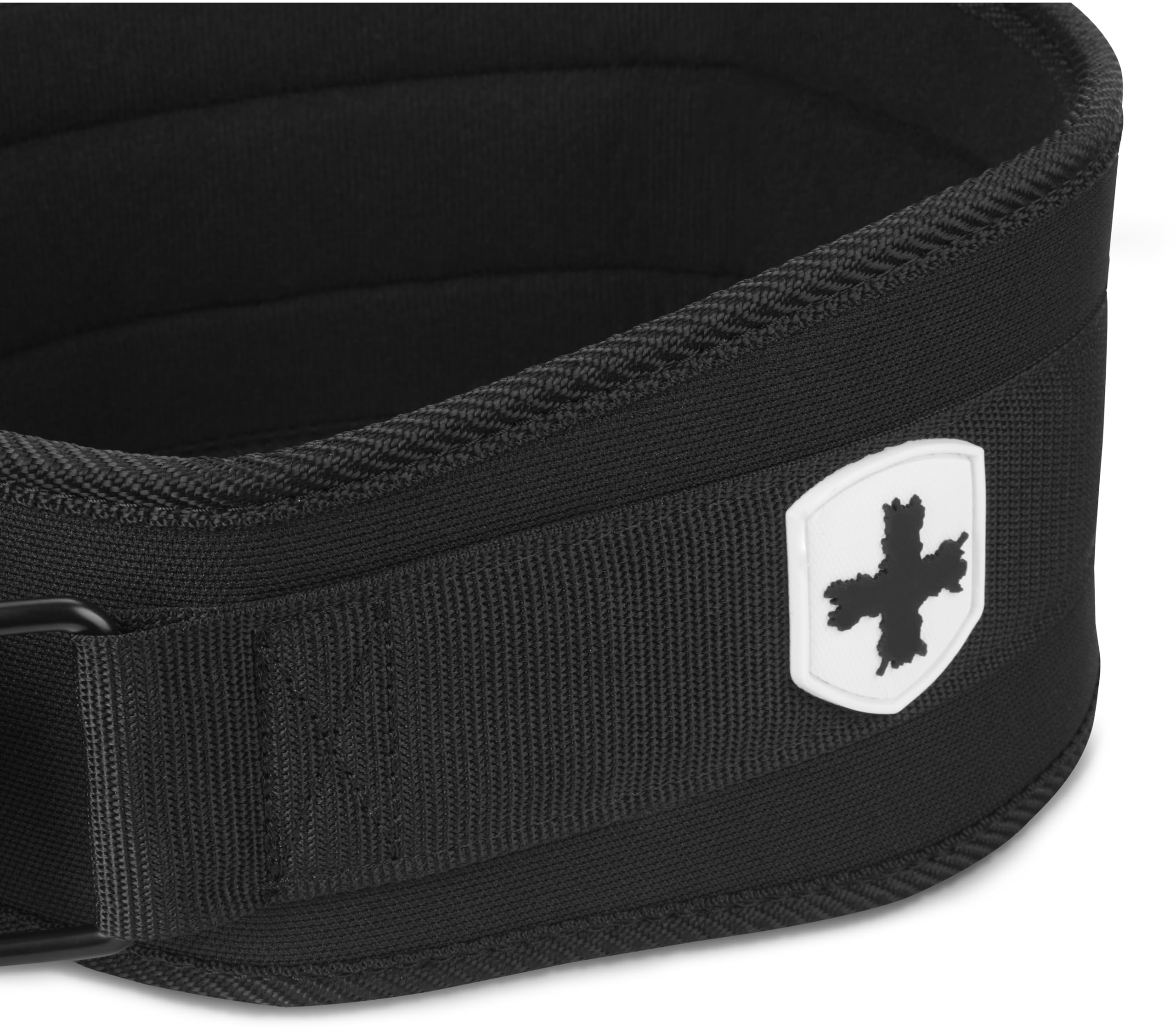 Harbinger Gewichthebergürtel aus Nylon, flexibler und ultraleichter Schaumstoffkern, 11,4 cm breit, Schwarz
