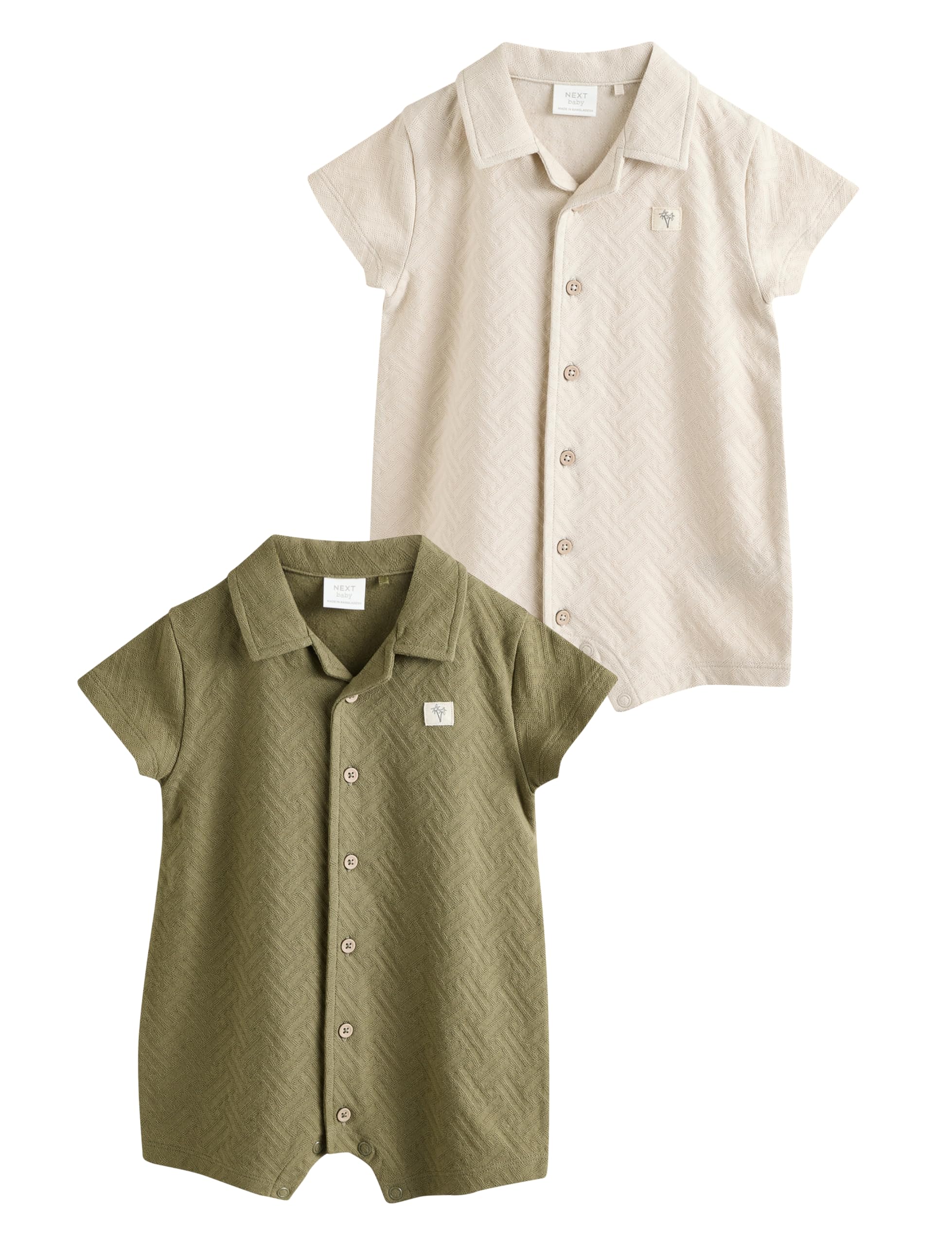 NEXT Bébé garçon Barboteuse texturées pour bébé, lot de 2
