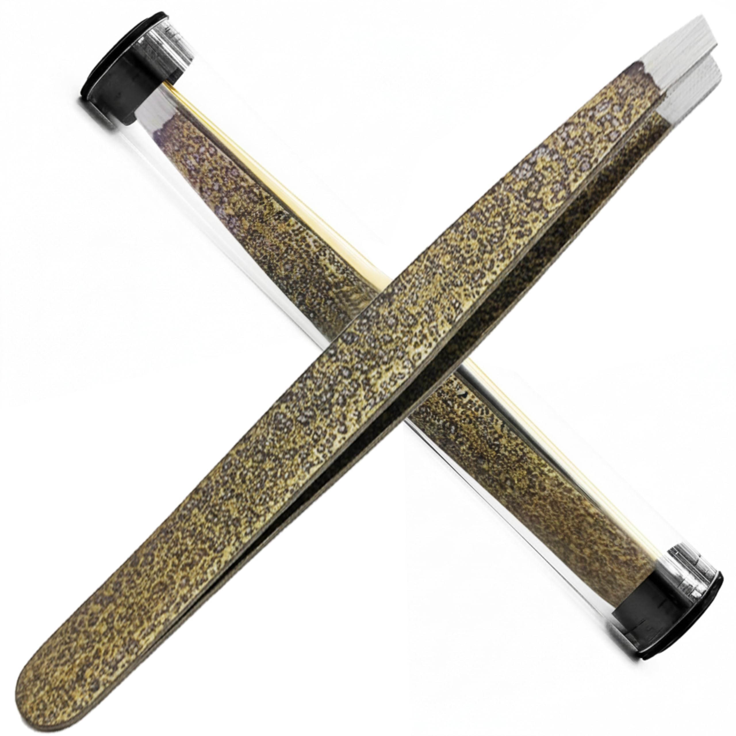 Women Eyebrows Tweezer Professional Stainless Steel Tweezers Best Precision Tweezers for, Splinter & Ingrown Hair Removal (Gold)