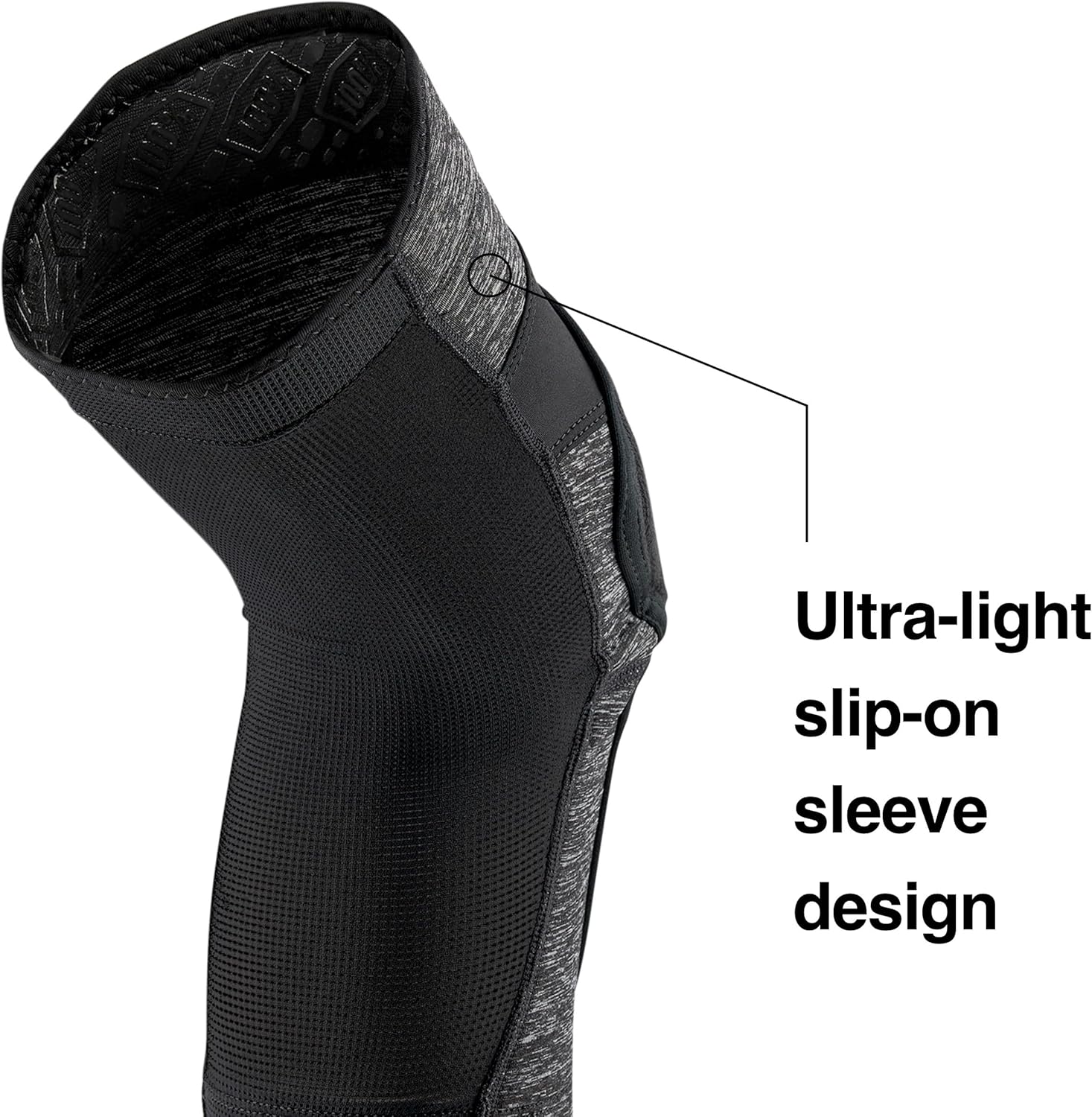 100% Ridecamp Mountain Biking Knee Pad - MTB & BMX Protection - Ultralight Mesh On Sleeve with Built in Padding