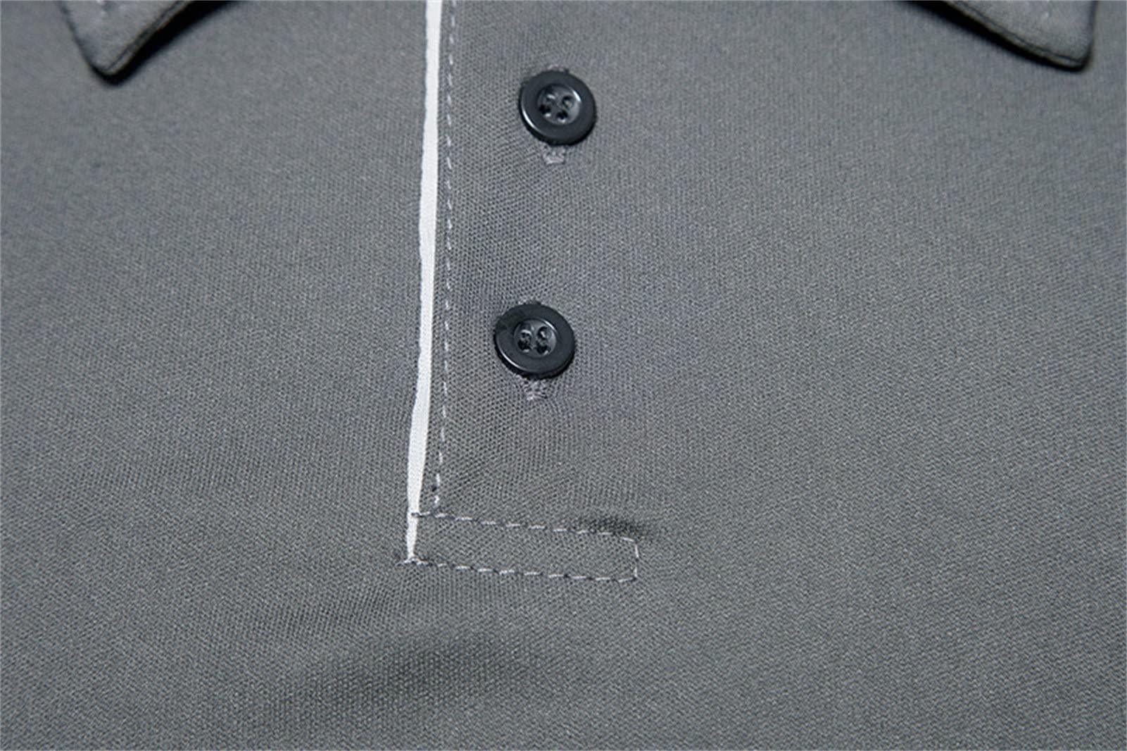 Maiyifu-GJ Men's Outdoor Sport Polo Shirt Casual Short Sleeve Slim Fit Golf Shirts Basic Regular Fit Solid Tennis Shirts (Grey,XX-Large)