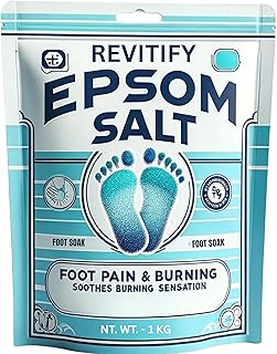 REVITIFY Fast-Acting Epsom Salt 1Kg for Pain Relief and Relaxation, Guaranteed Relief for Foot Pain, Swelling & Soreness L... Price In India
