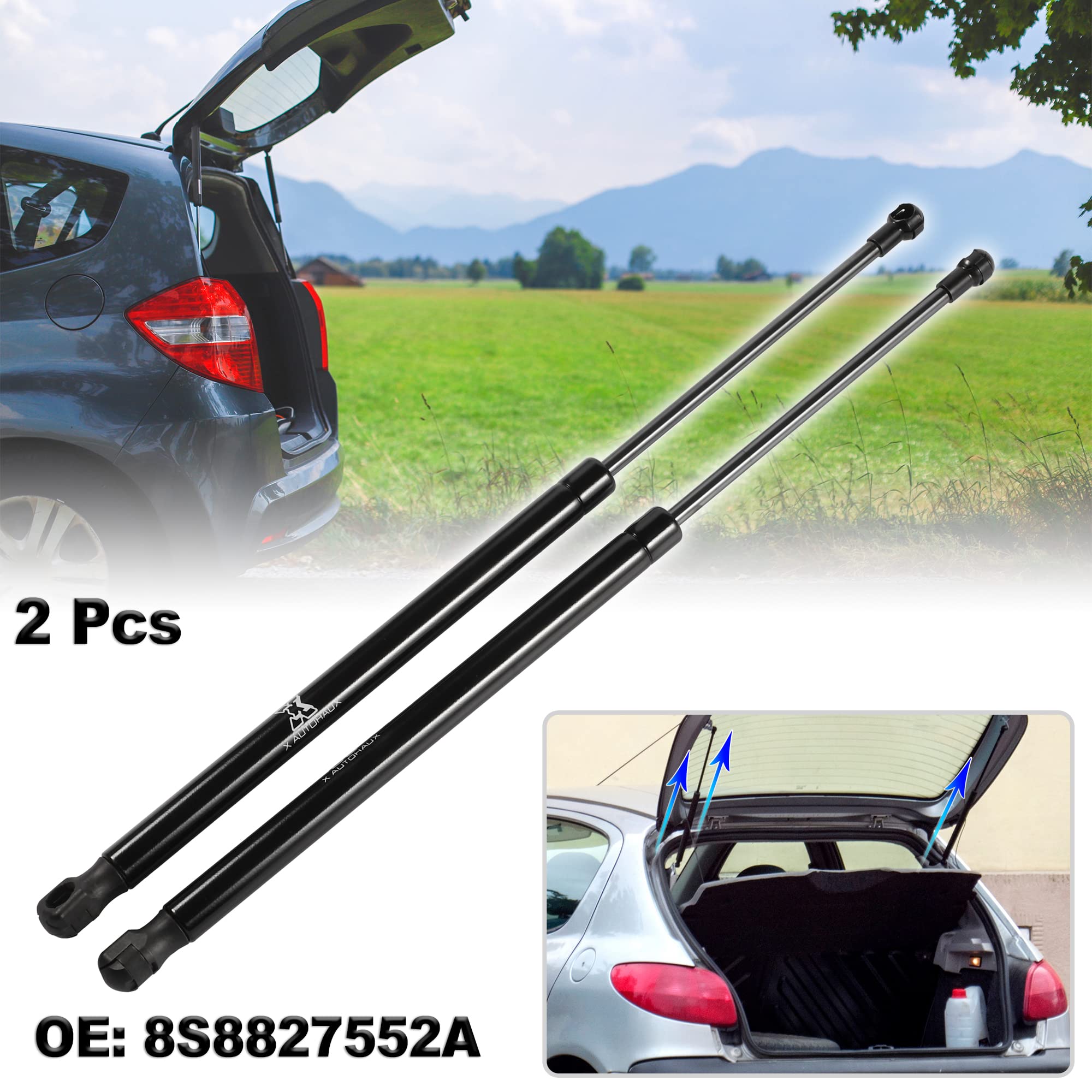 X AUTOHAUX Lot de 2 vérins à gaz pour hayon arrière 8S8827552A pour Audi TT 2014-2020