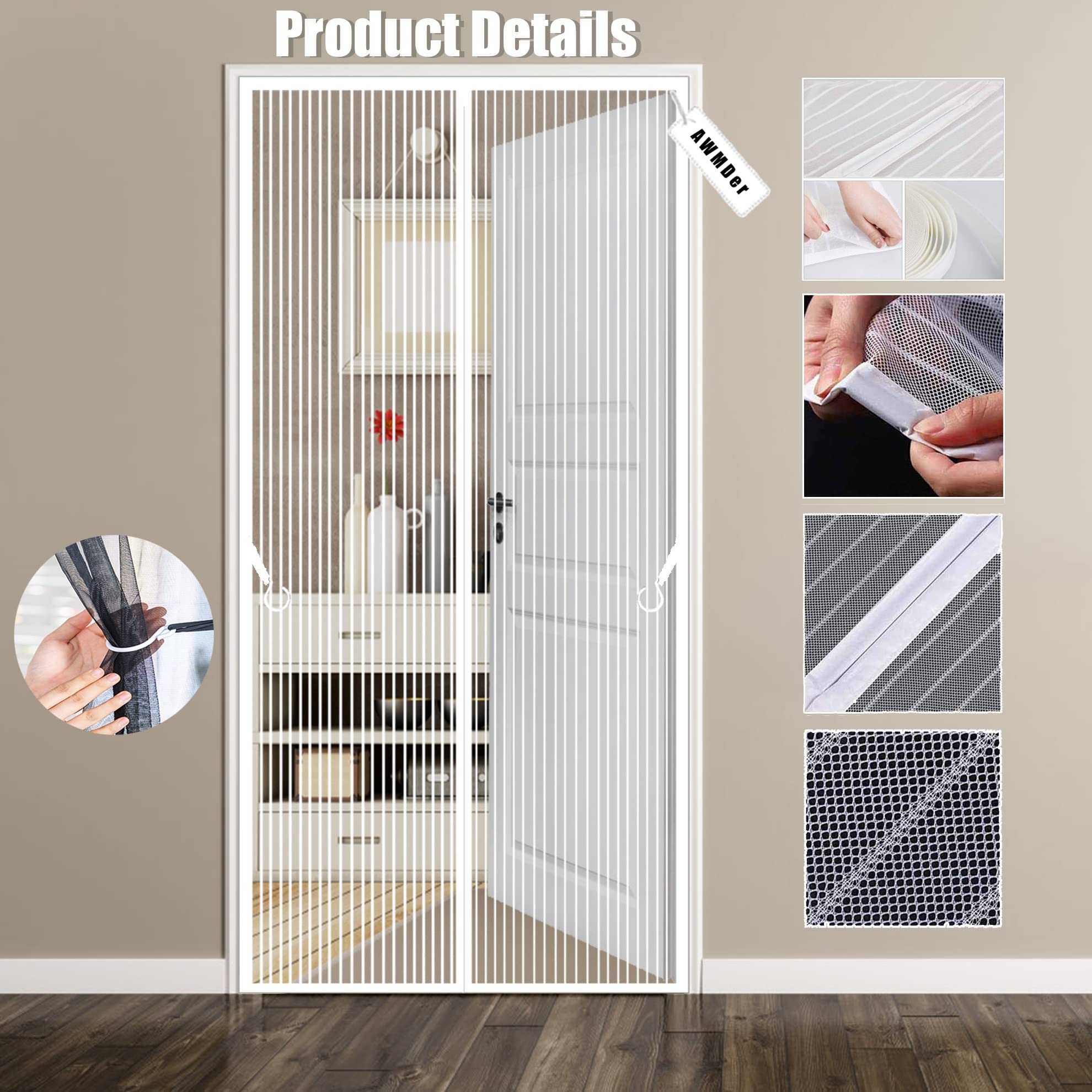 Moustiquaire Sur Mesure AimantéE 135 X 115 Cm Facile à