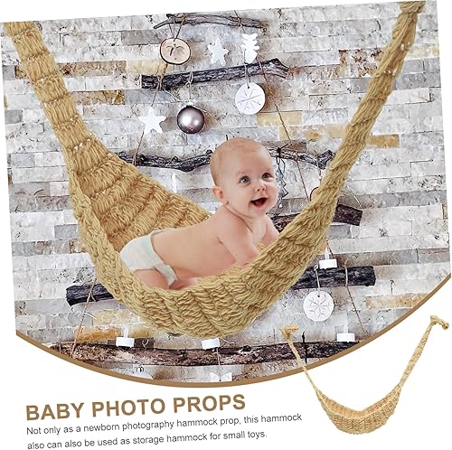 Miniatura 9 de Totority 2pcs Baby Photo Hammock Espesar Baby Khaki Yarn Net Bag