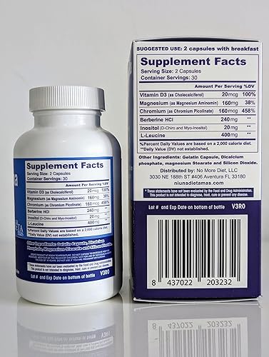 Miniatura 3 de METFORMINA Natural - Ayuda para bajar de peso - Apoyo al metabolismo - Dr. Salomon (60 cápsulas)