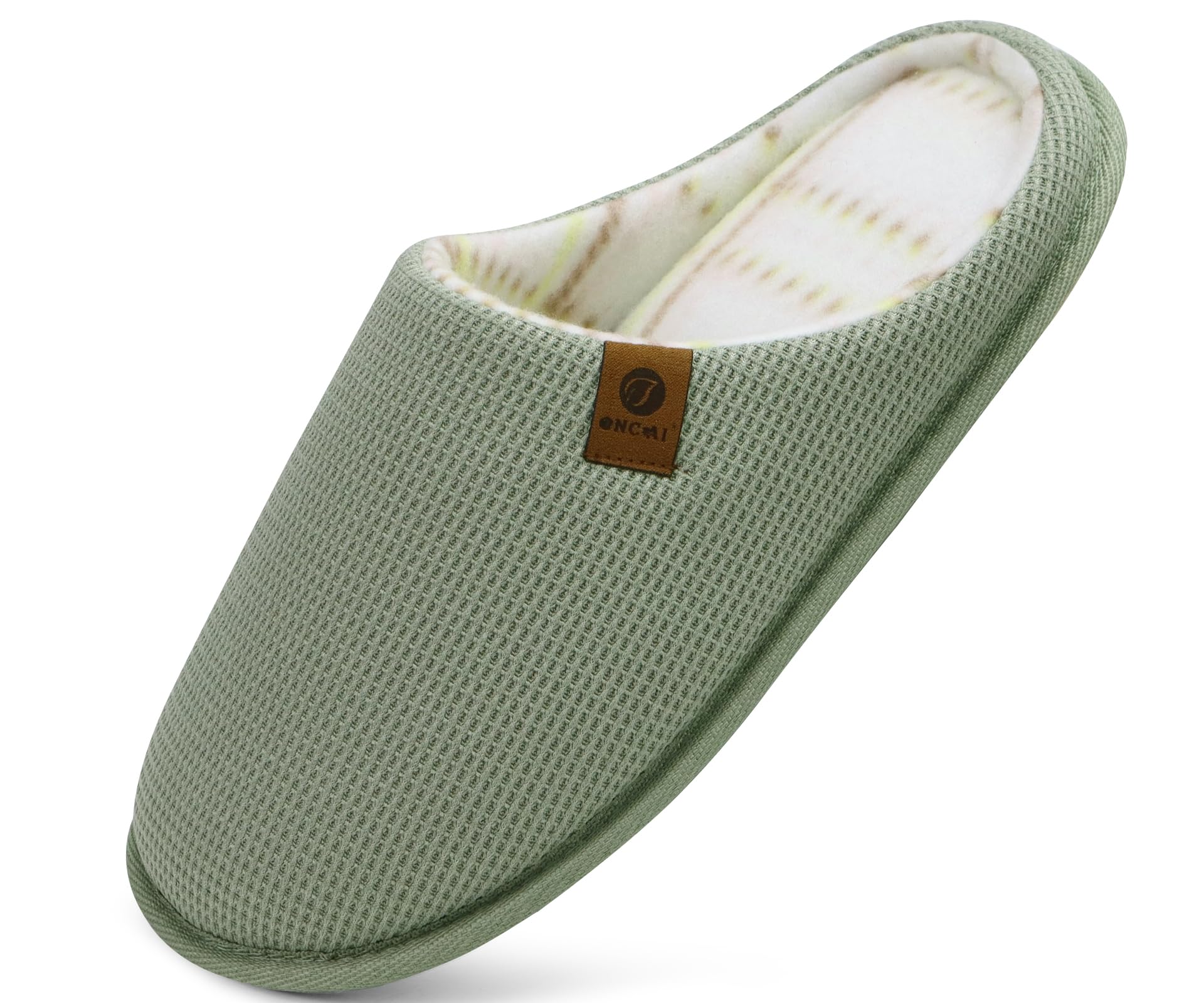 ONCAI Pantofole da Uomo Invernali Ciabatte da Casa con Memory Foam Calde Pelliccia Sintetica Cotone Scarpe Accogliente Antiscivolo Suola EU Dimensione 40-49
