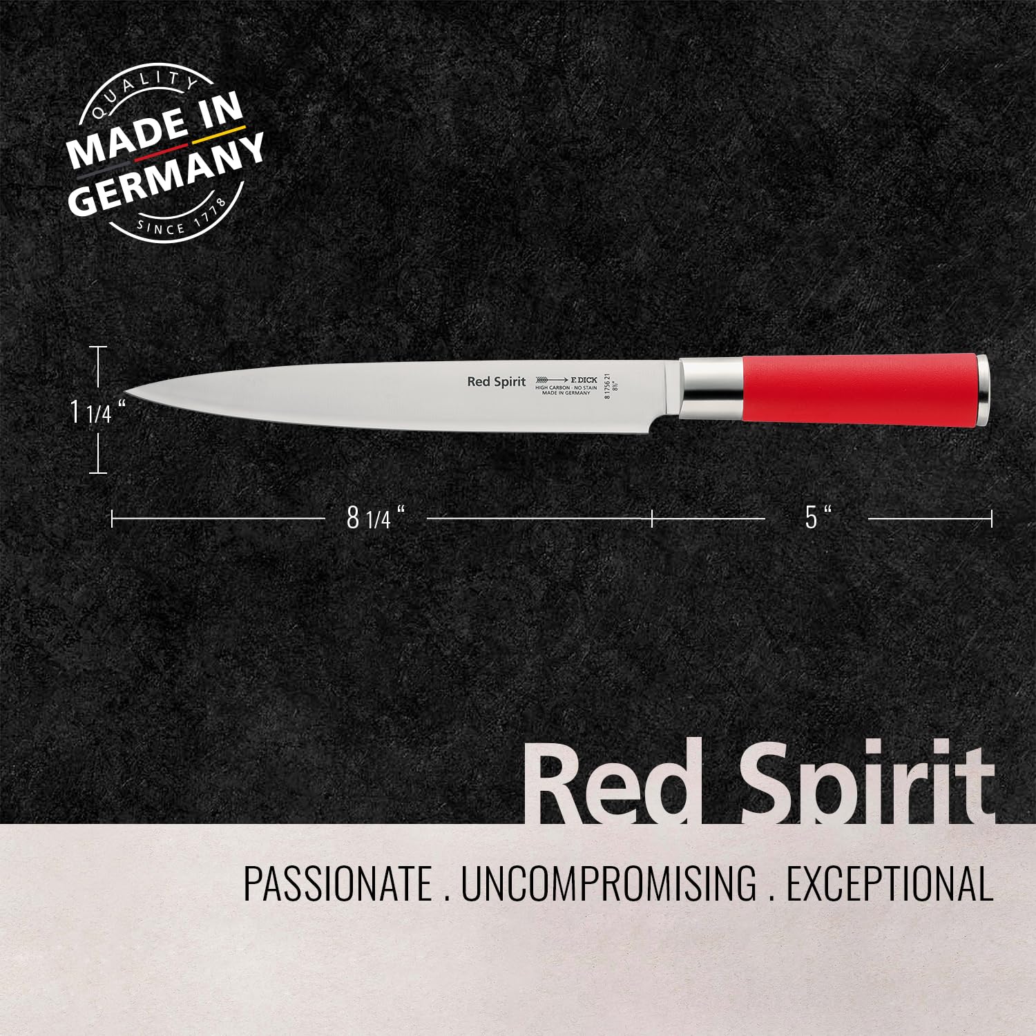 Dick Nóż do krajalnicy spiralnej GH288, 21,5 cm, czerwony