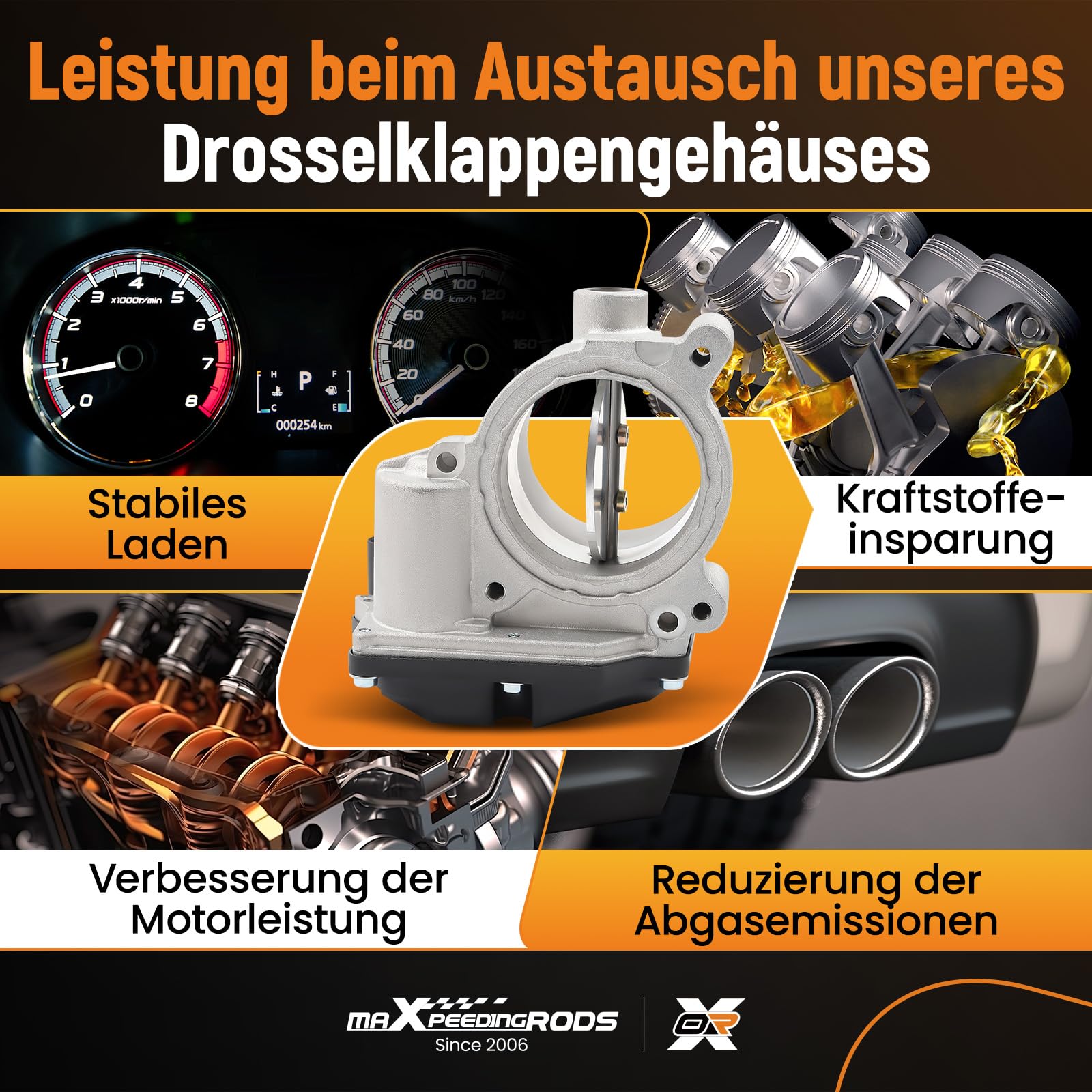 maXpeedingrods Drosselklappe Steuerklappe Luftversorgung 5 für A6 4F 2.7 3.0 059145950A