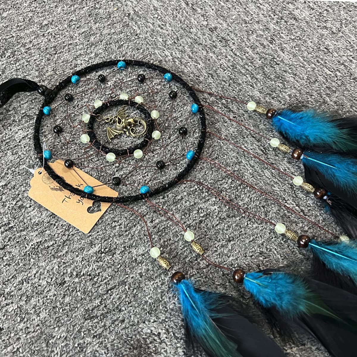 AWLEE Dream Catcher for Boys Dream Catchers for Bedroom Handmade Feather Hanging Decorations Home Ornament Birthday Festival Craft Gift