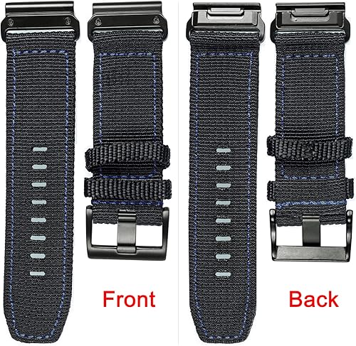 Miniatura 6 de Compatible con Garmin, correa deportiva de nailon para reloj fnixForerunnerVivoactiveApproachMARQquatixD2 Series resistente banda de repuesto para