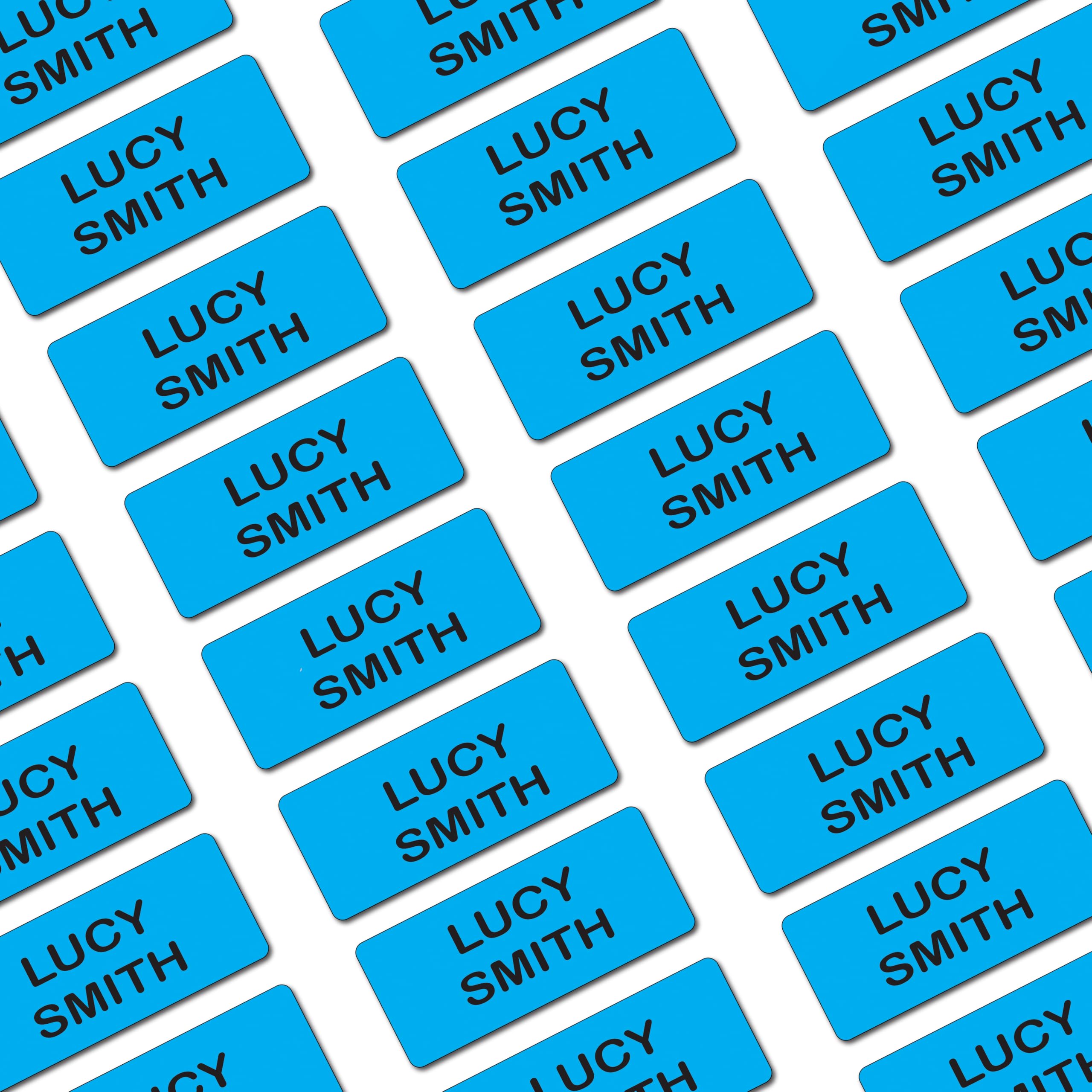 70 Blue Personalised Stick On Name Labels for Clothes Kids, No Iron Just Peel and Stick! Suitable for School Uniform, Name Tags, Care Home, Nursery's, Washing Machine Proof, Dishwasher Proof, Kids