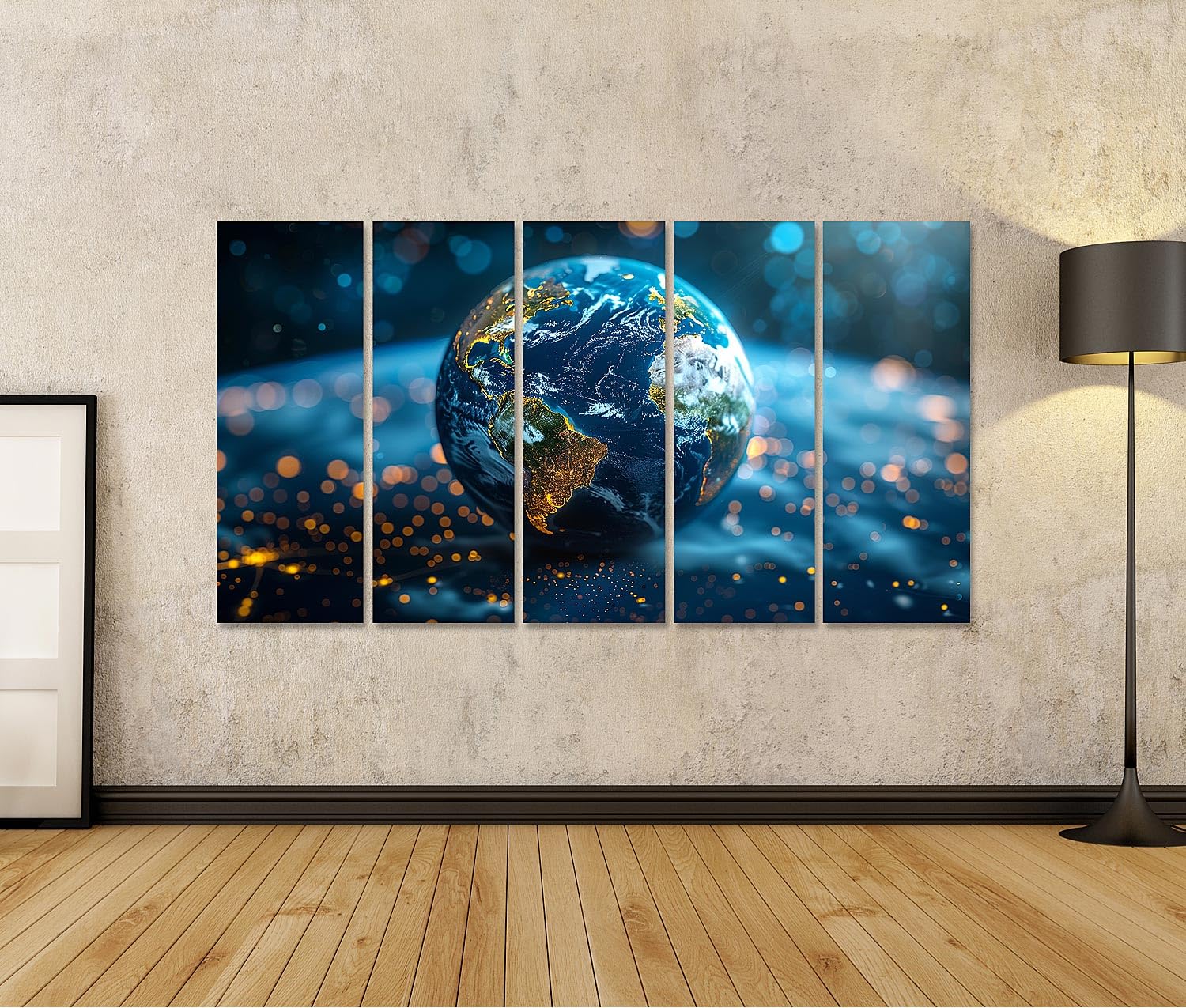 islandburner Imagen Prime sobre lienzo brillante ERD iluminada por conexiones de red globales sala de ordenadores empresas de consultoría de TI imágenes murales carteles