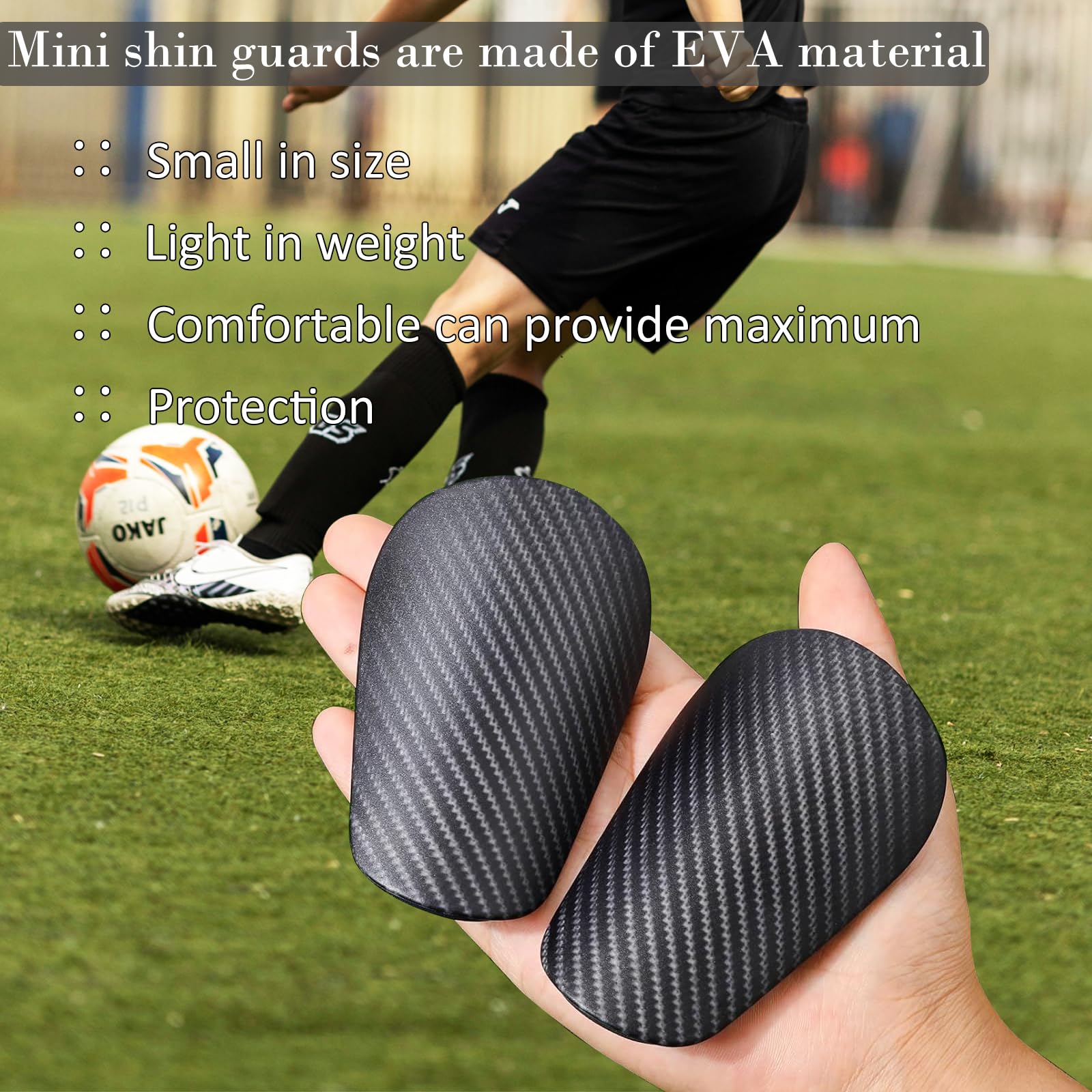 2 Paia Di Parastinchi Mini Per Calcio - 10x6 Cm, Leggeri E Protettivi Per Bambini, Ragazzi E Adulti - Foto 4