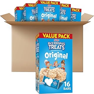 Rice Krispies Treats Marshmallow Snack Bars, Kids Snacks, School Lunch, Value Pack, Original (6 Boxes, 96 Bars)