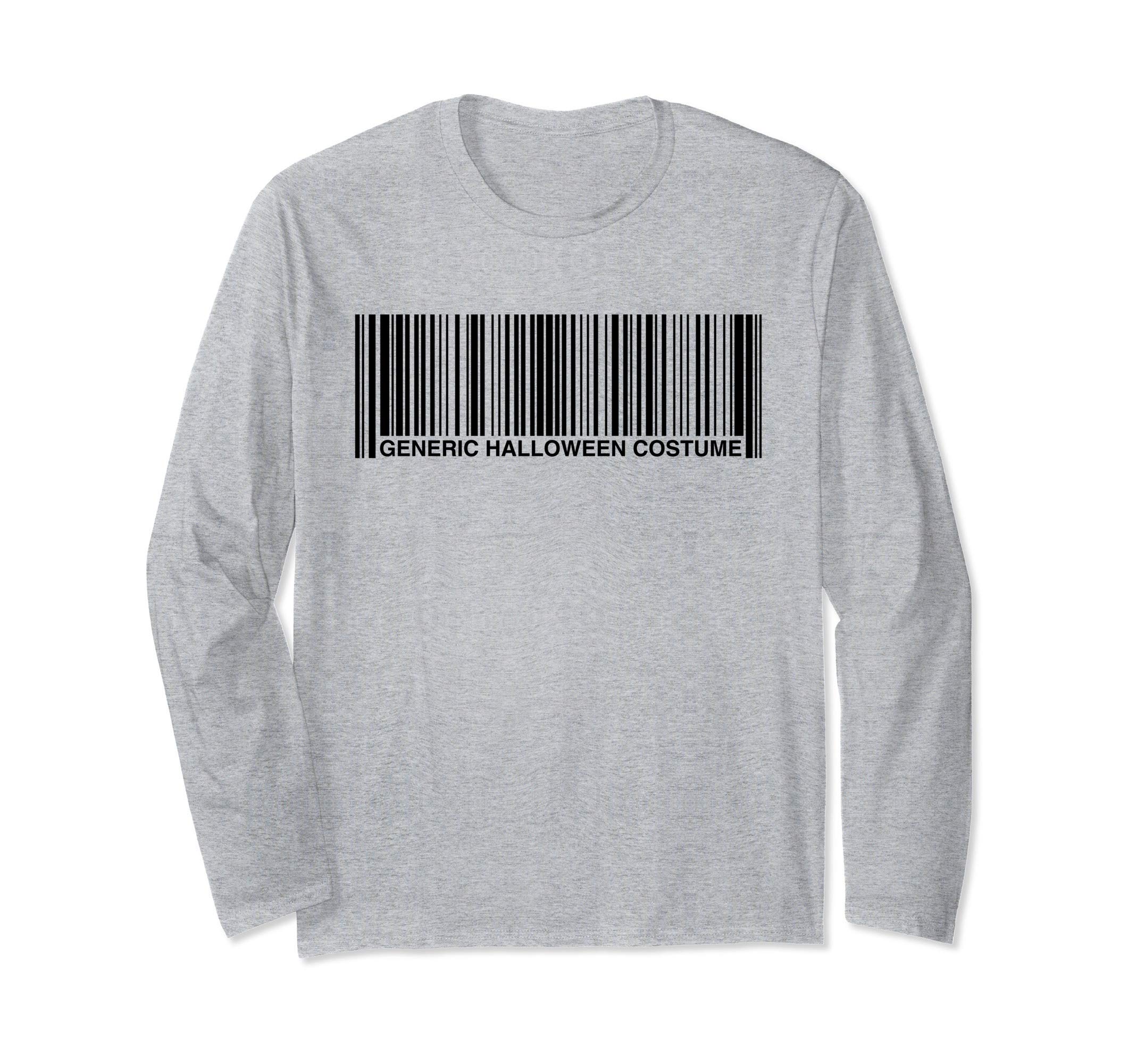 Funny Geek Generic Halloween NoveltyCostume UPC Barcode Long Sleeve T-Shirt