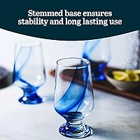 Vista 4 de Libbey Blue Ribbon - Juego de 8 copas de agua duraderas inspiradas en artesanías, vasos de agua transparentes con tallo para exhibir refrescos