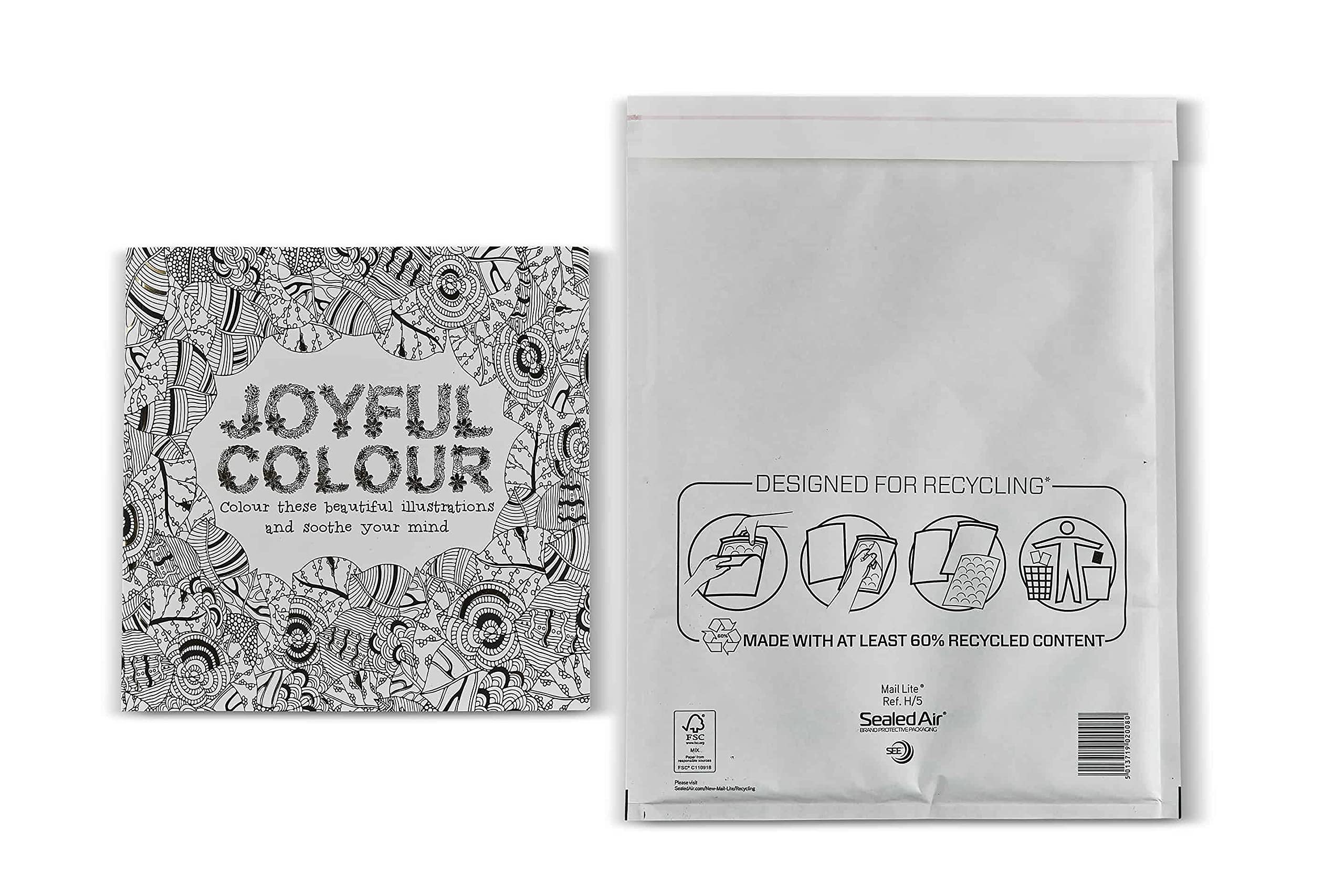 Mail Lite H/5 (270 x 360mm) Bubble Padded Envelope - White (Box of 50)