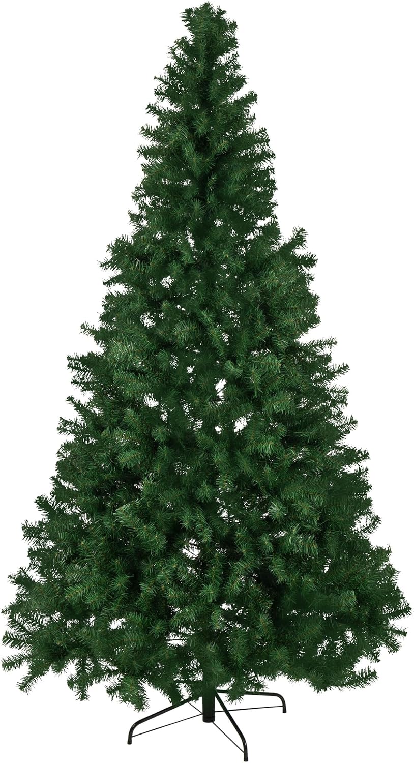 Elf Stor 7.5ft Unlit Spruce Artificial Christmas Tree with Metal Stand