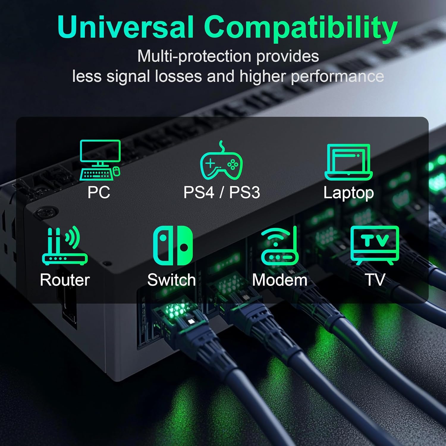 SYSTON Cat8 Ethernet Cable Patch 100ft Blue, 2000MHz 2GHz 40GB Solid Bare Copper S/FTP Braided Shielded, 22/4 22 AWG 4 Pair CMR CL2R FT4, Network LAN Cable for Indoor/Outdoor PoE Internet PC Laptop