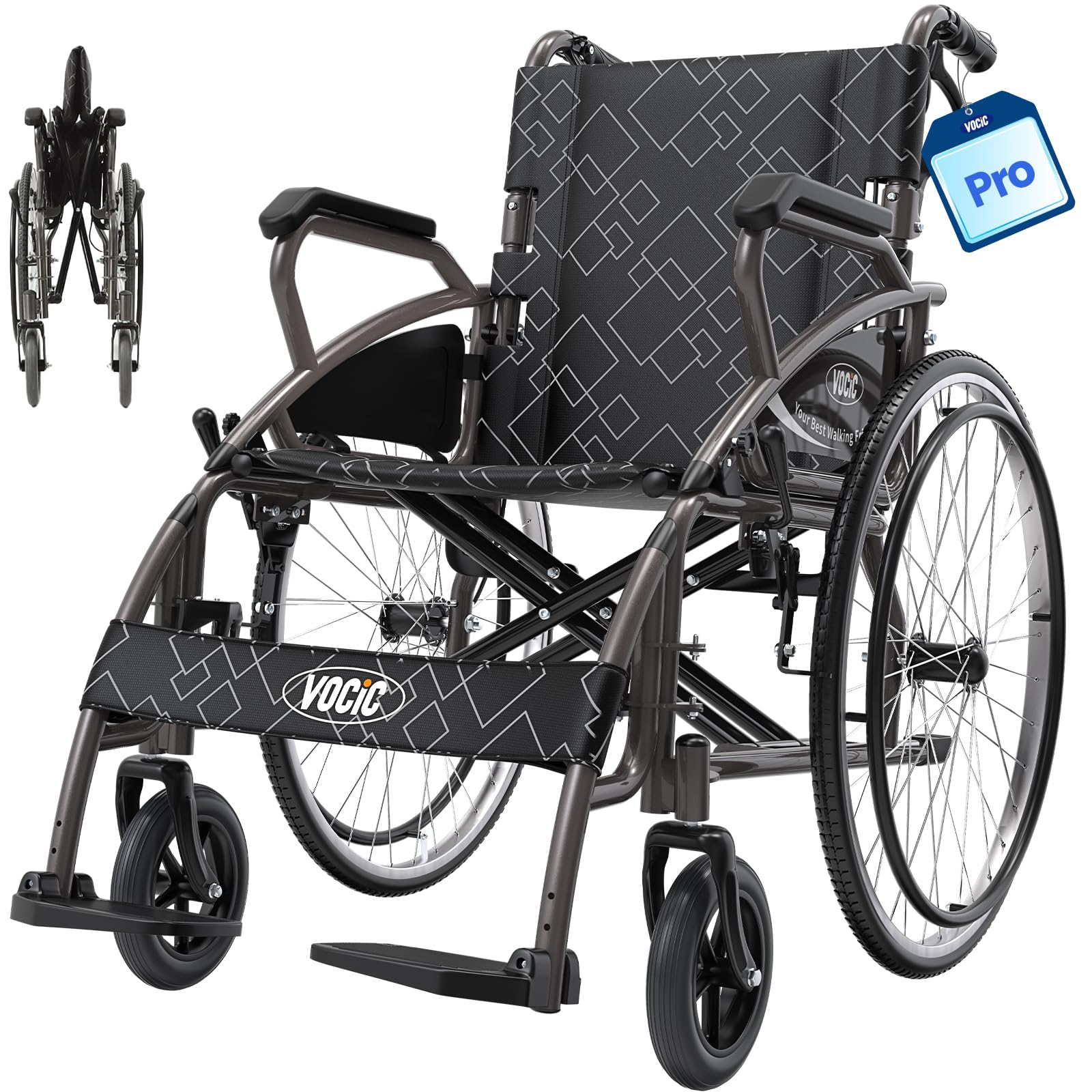 VOCIC U31 Lightweight Folding Wheelchair