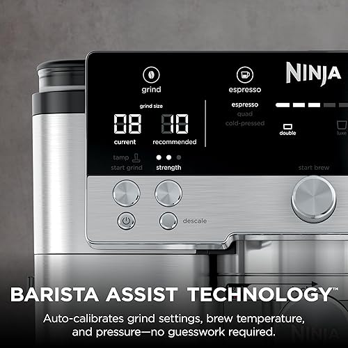 Miniatura 4 de Ninja Luxe Café 3 en 1 - Máquina de café expreso, café por goteo y café frío  Molinillo de café integrado, espumador de leche, manipulación asistida