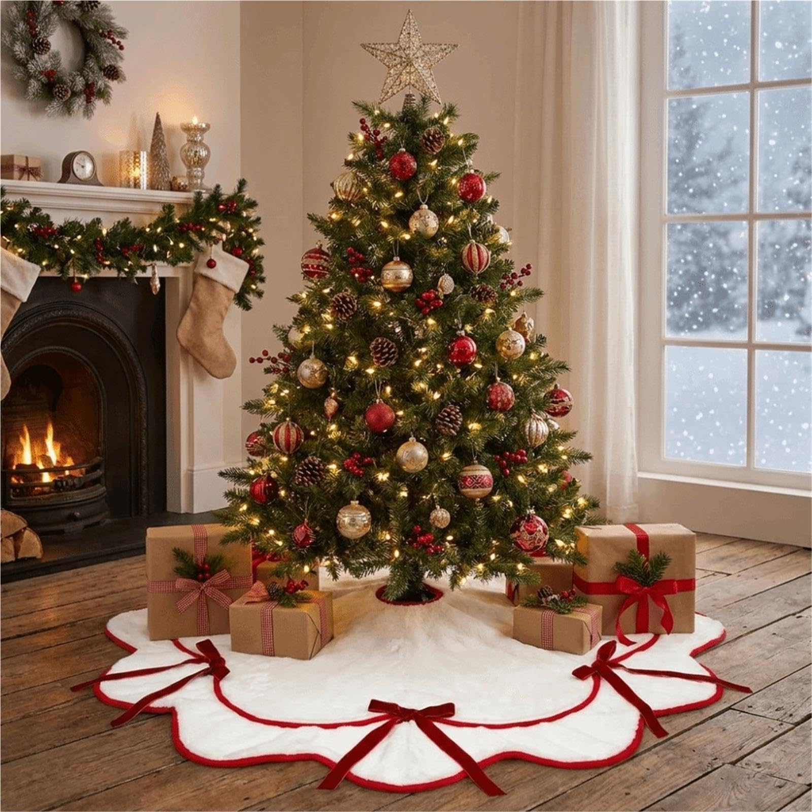 Copri Albero Gonna for albero di Natale in morbido velluto