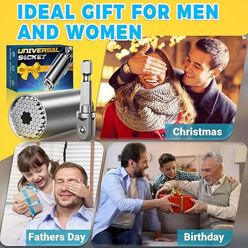 Miniatura 4 de Regalo universal para herramientas de enchufe para hombres juego de llaves de agarre súper universal desenroscar cualquier perno con adaptador de