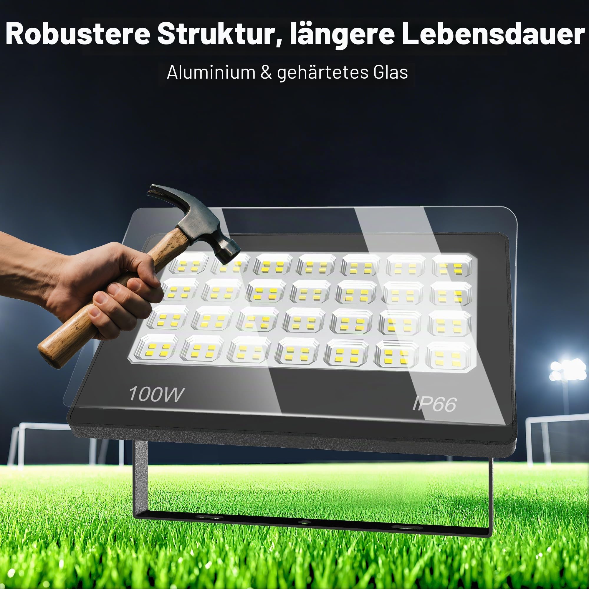 LED Strahler Außen,100W 10000LM