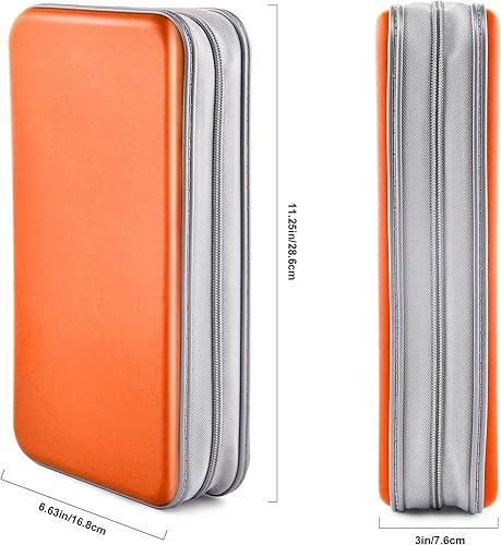 Miniatura 6 de Funda para CD, capacidad para 80 DVD, VCD, multimedia, Blu-ray, soporte para cartera, organizador de almacenamiento (negro)