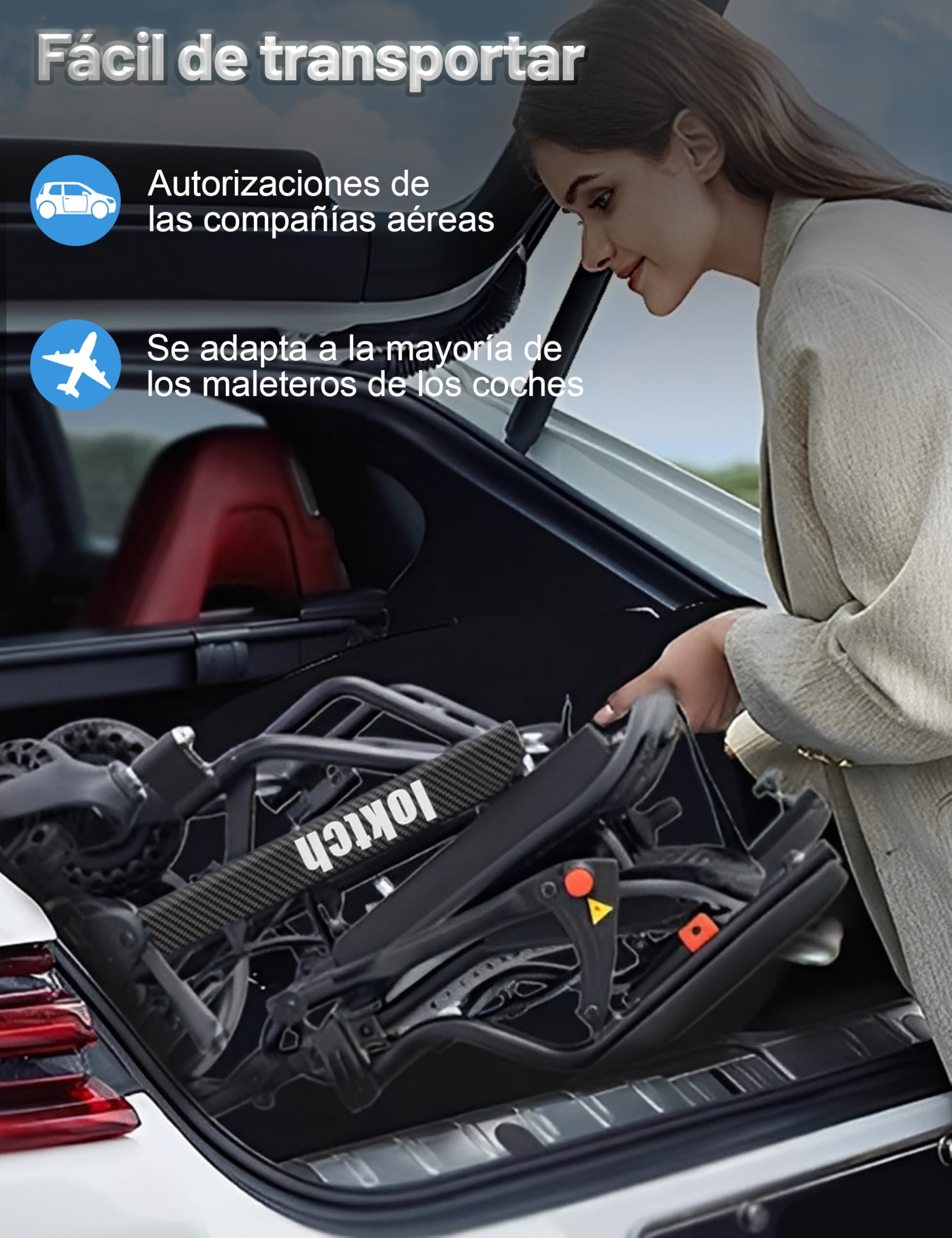 Silla de Ruedas Eléctrica Plegable Ligera Silla Ruedas Electrica Estrecha con Doble Motor Cadeira de Rodas Electrica de Aleación de Aluminio con Cojin (10AH)