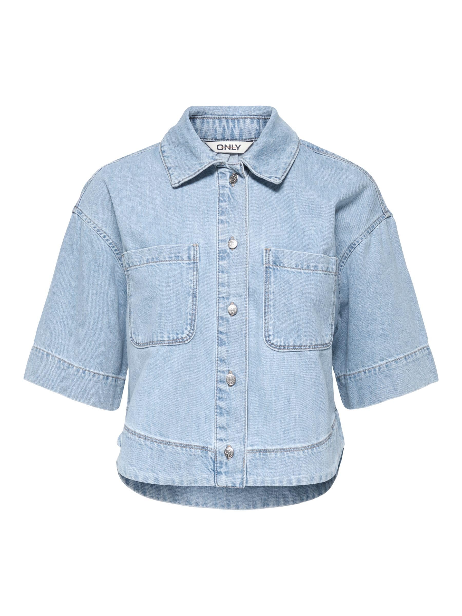 ONLY Onlcleo Life SS Crop Dnm Shirt PIM Noos Onlcleo Life SS Crop Dnm Camiseta PIM Noos Mujer (Pack de 1)