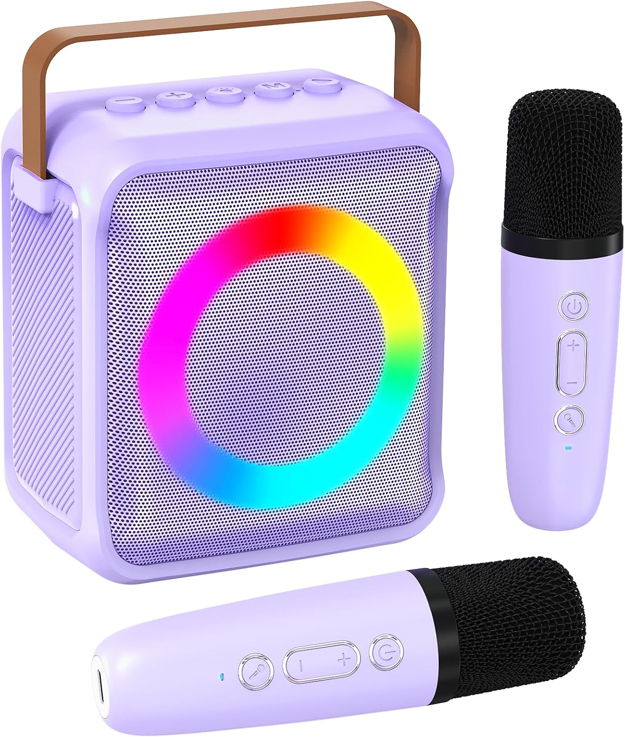 Mini macchina per karaoke per bambini, portatile, con 2