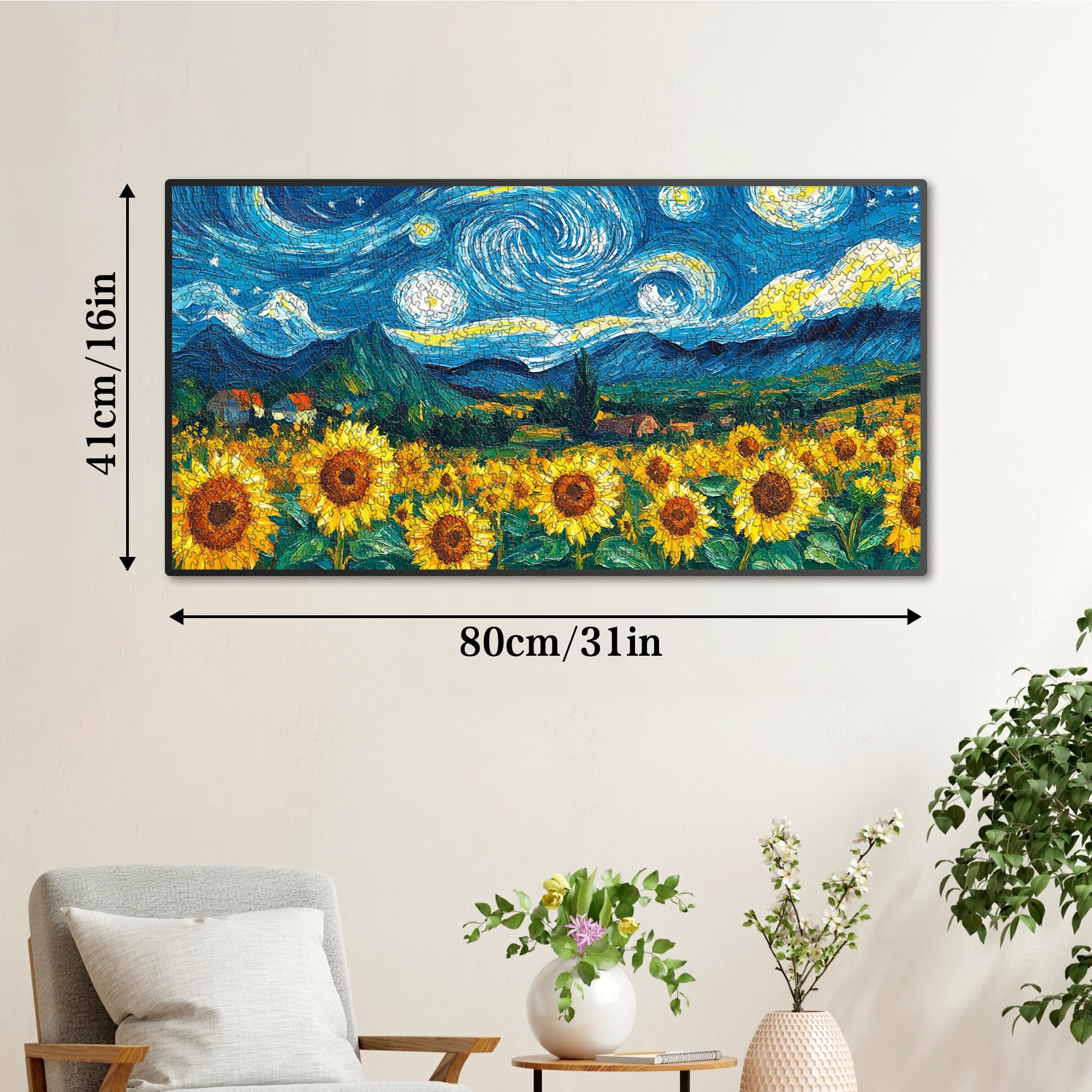 Ginfonr 1000 Piece Jigsaw Puzzles for Adults, SUNFLOWER SYMPHONY - Image 2