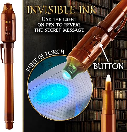 Miniatura 4 de Harry Potter Secret Diary  Papelería de Harry Potter con cuaderno con cerradura y bolígrafo mágico de tinta invisible, divertido juego de papelería,