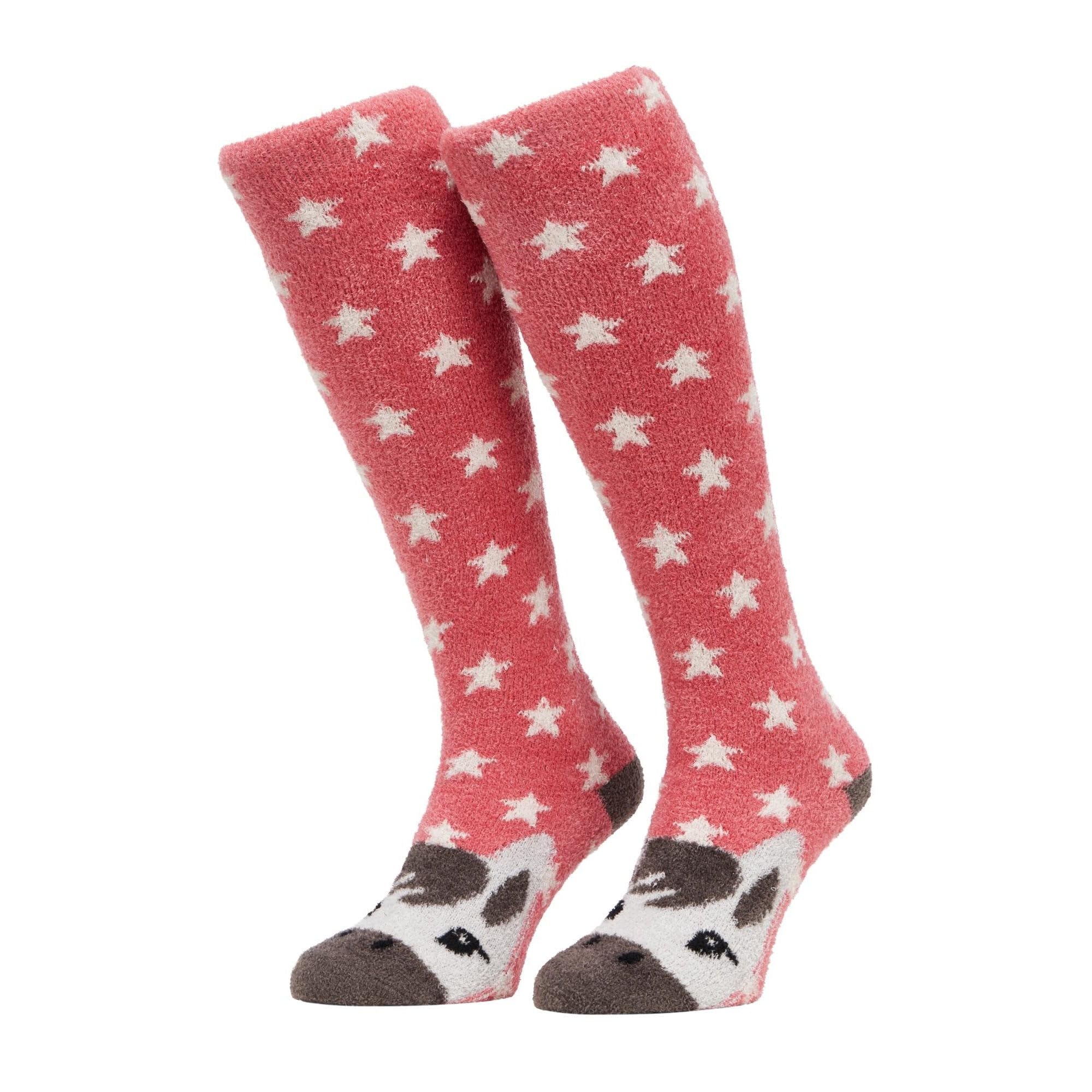 LeMieux Fluffy Character Socks - Andalusian Cranberry