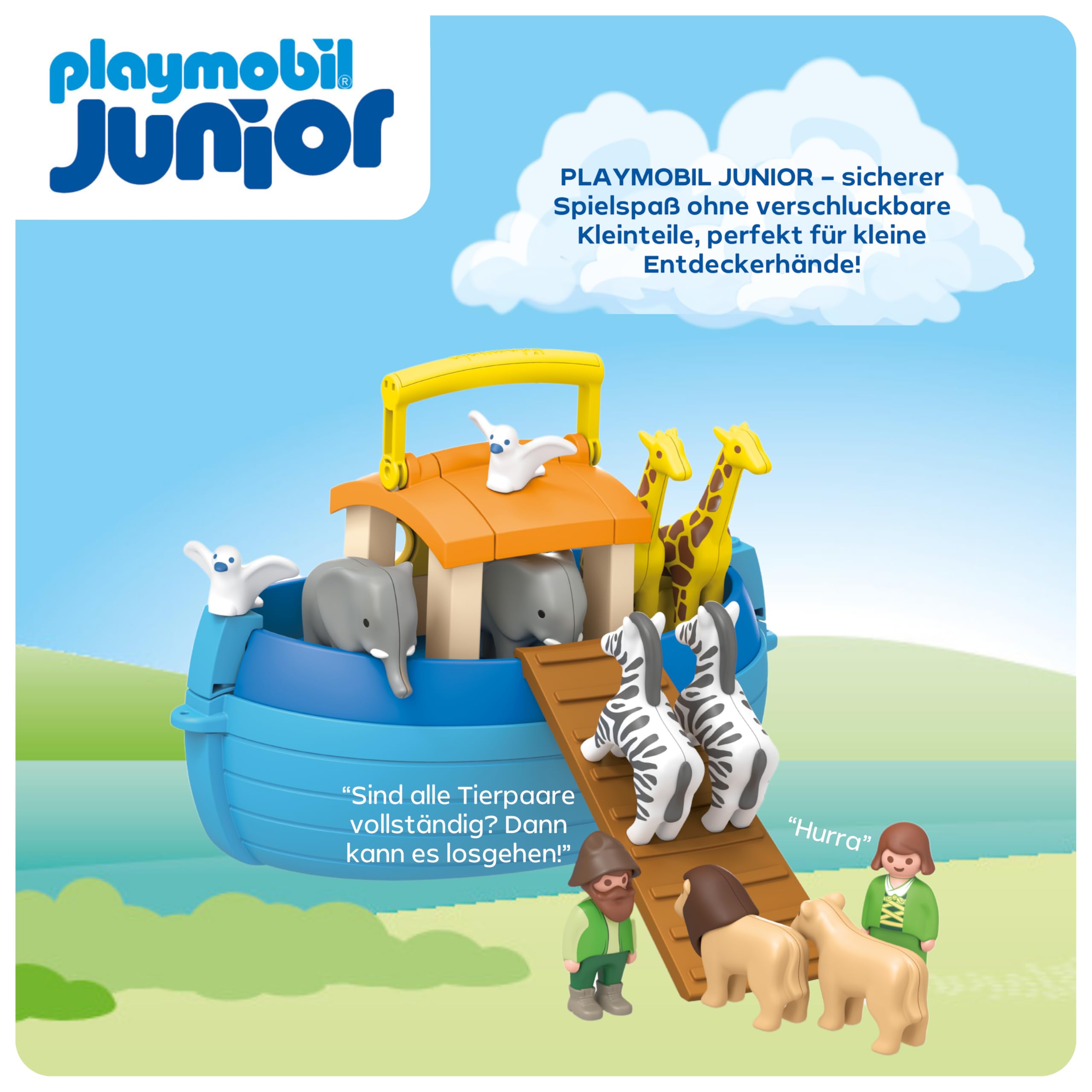 PLAYMOBIL JUNIOR | Meine Mitnehm-Arche Noah | nachhaltiges Spielzeug für Kinder ab 1 Jahr | 71681