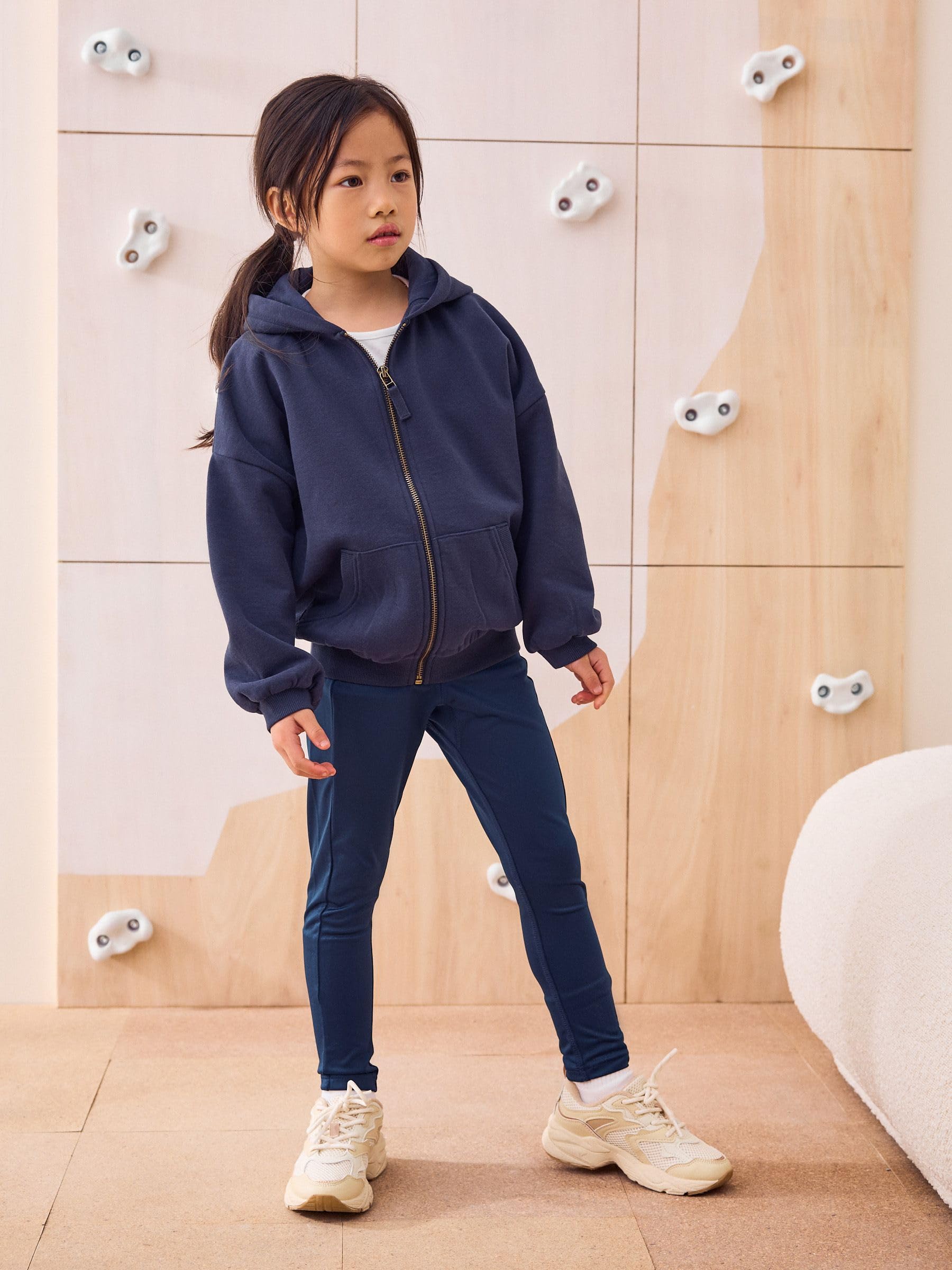 NEXT Ragazza Felpa Sportiva con Cappuccio e Zip in Misto Cotone